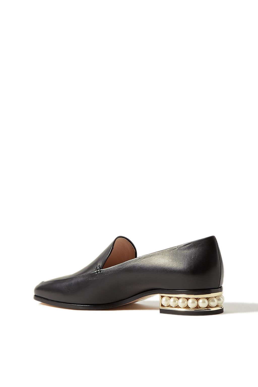 NICHOLAS KIRKWOOD Casati faux pearl-embellished leather loafers