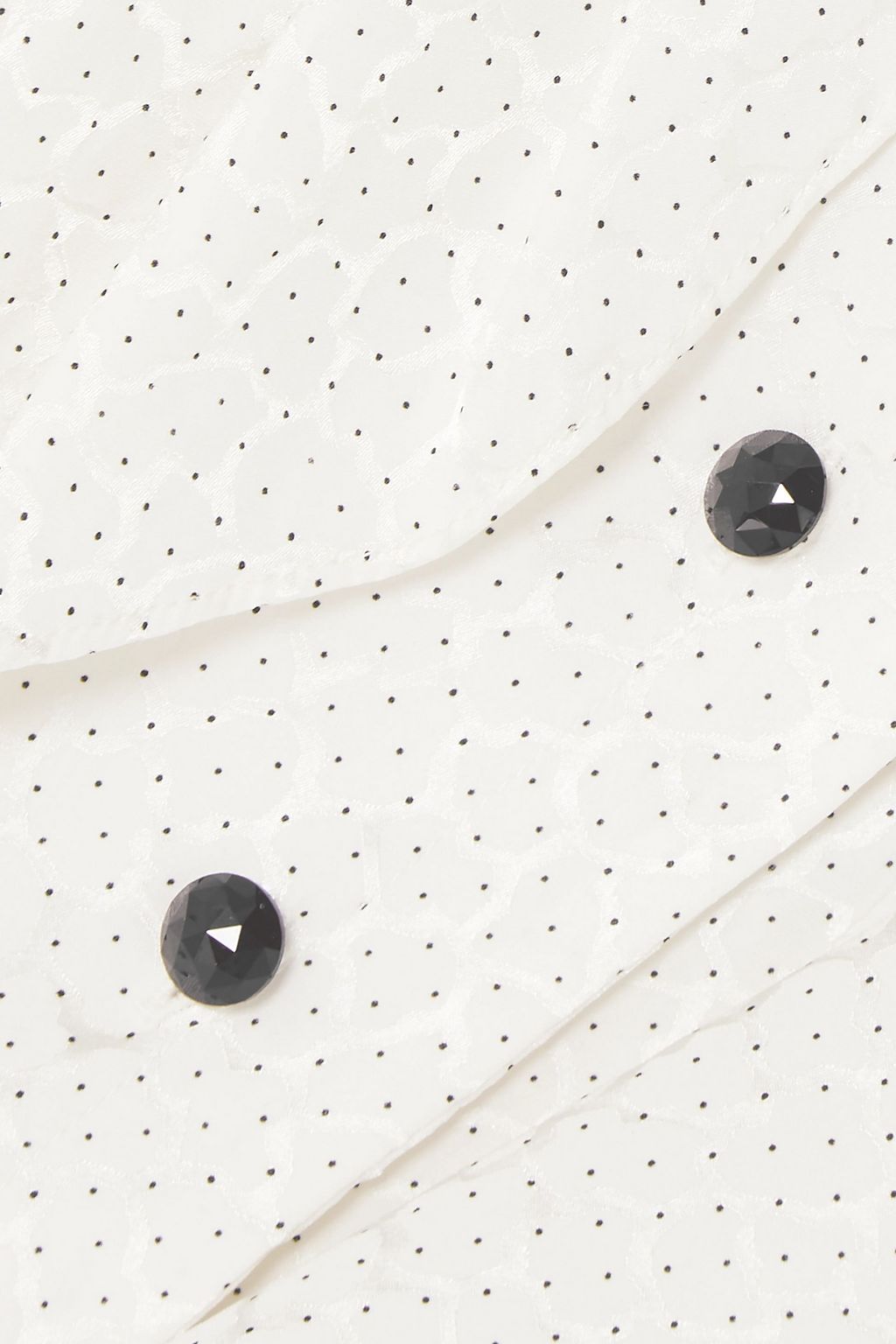 ISABEL MARANT Saki pussy-bow polka-dot silk-blend jacquard blouse