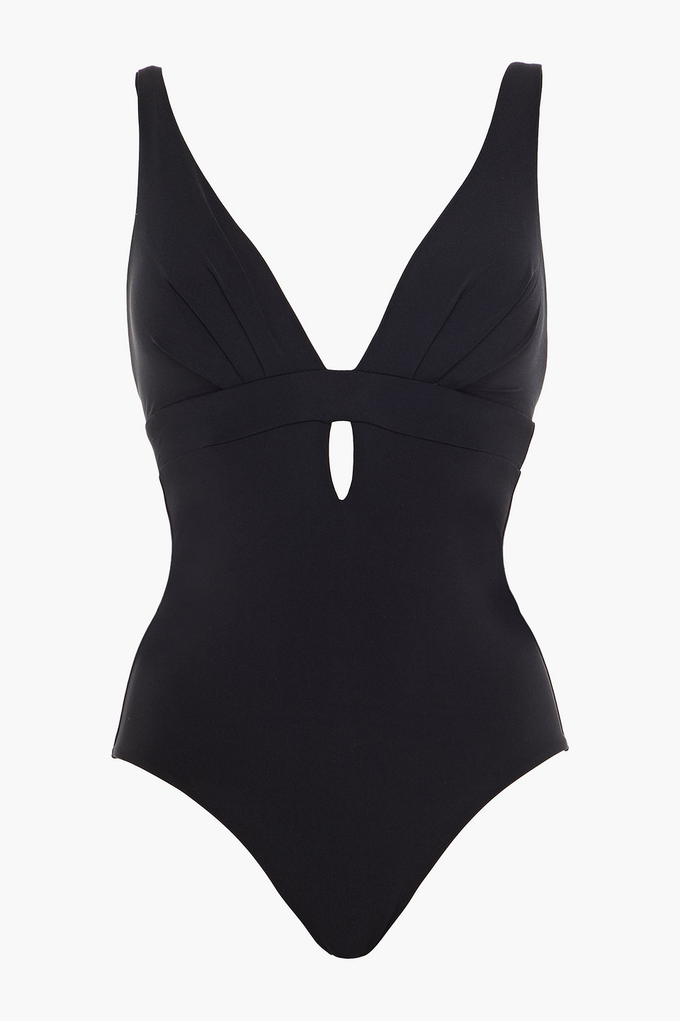 Jets Australia By Jessika Allen Woman Jetset Cutout Pleated Swimsuit Black Size 14