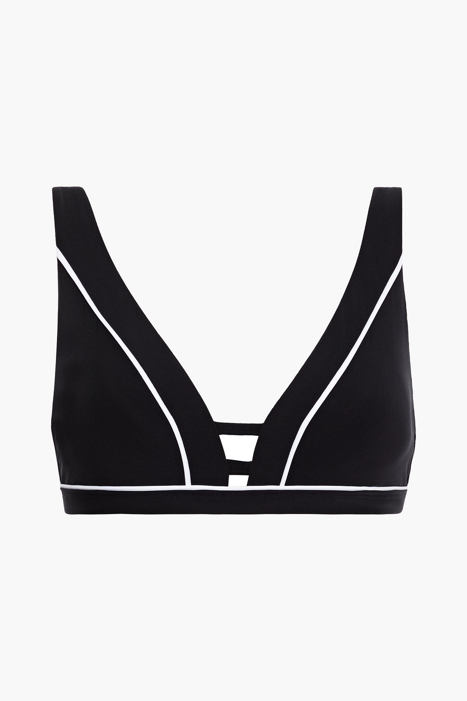 Jets Australia By Jessika Allen Woman Two-tone Bikini Top Black Size 8
