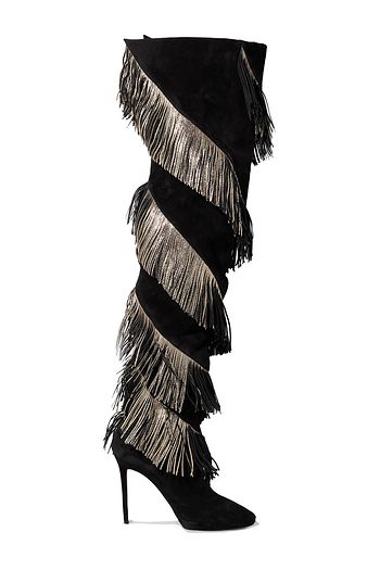 pix Christian Louboutin Paris Shoes Price bolcheva 120 fringed suede over the knee boots