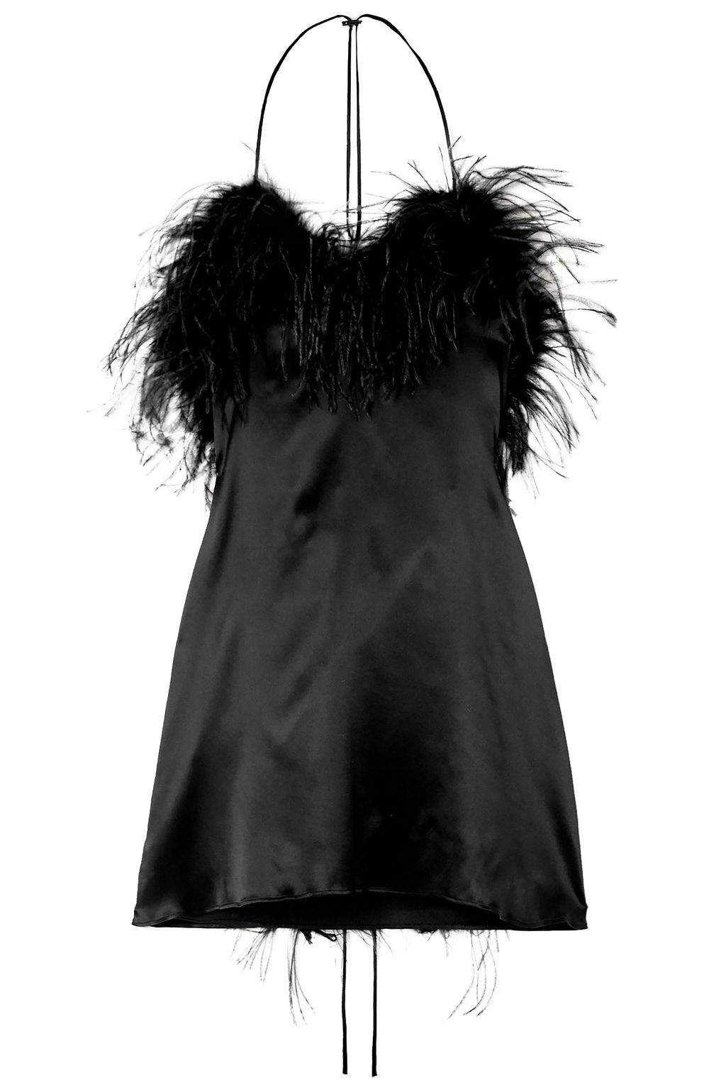 black feathered dress
