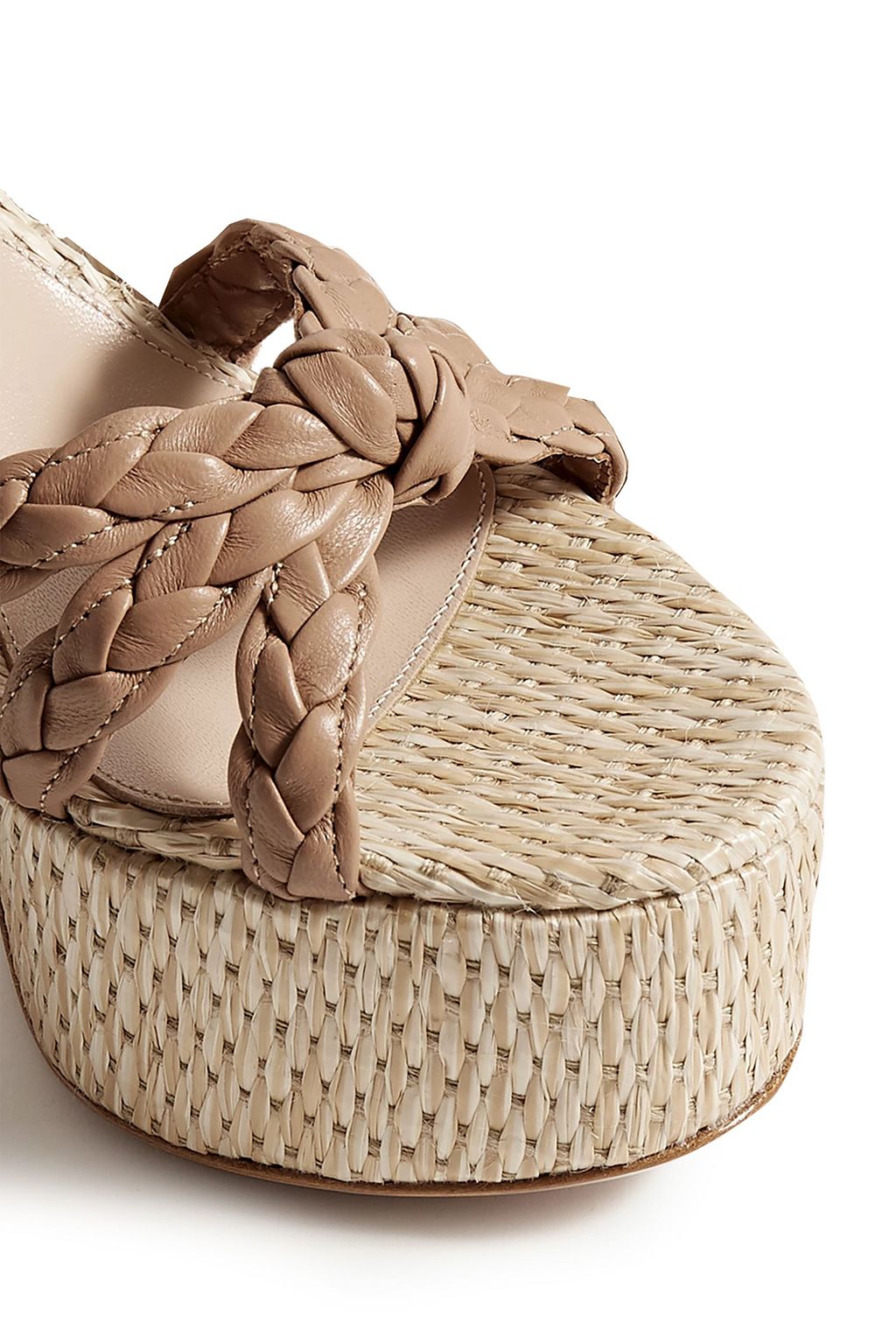 GIANVITO ROSSI Braided leather platform sandals