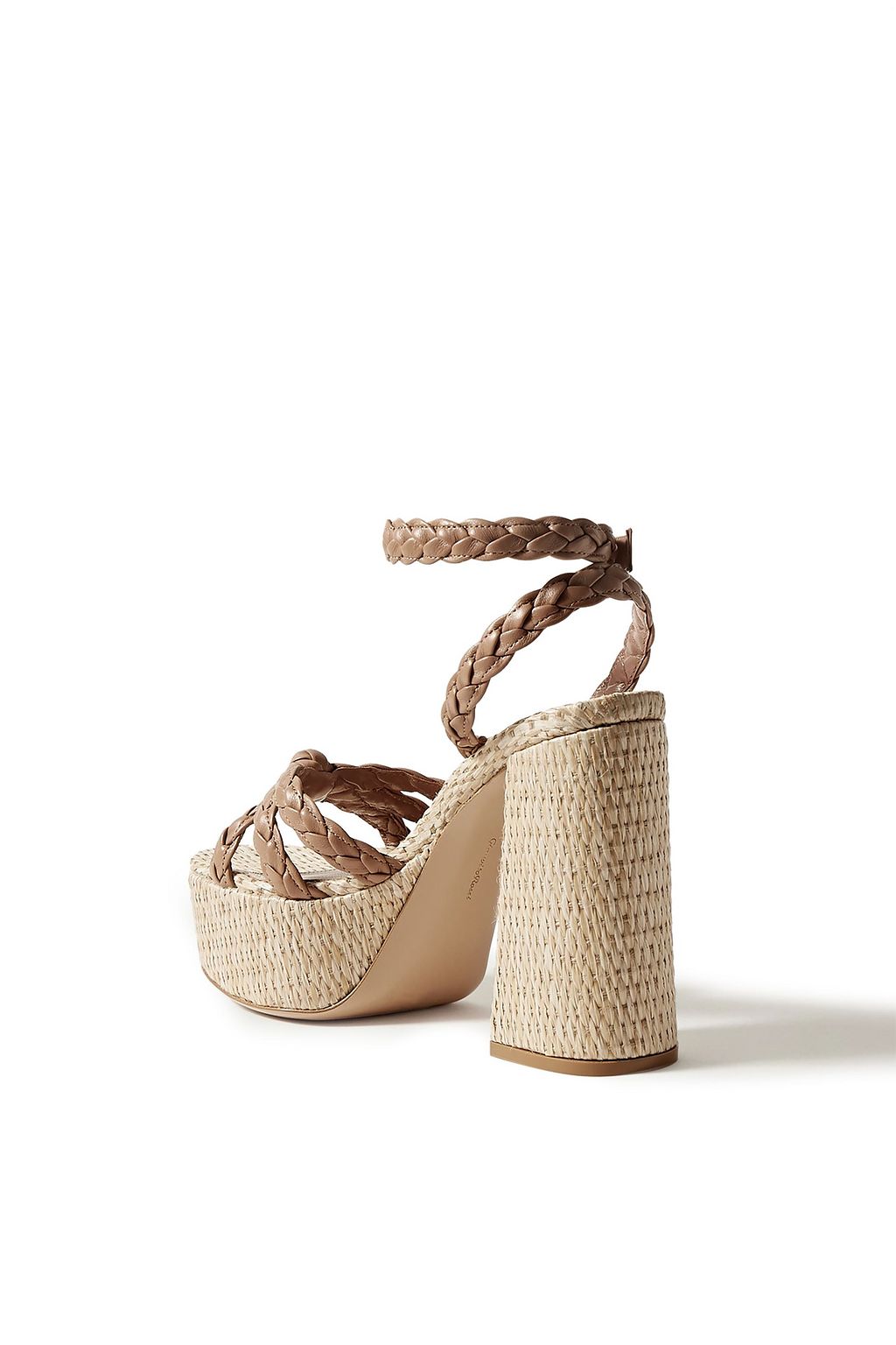 GIANVITO ROSSI Braided leather platform sandals