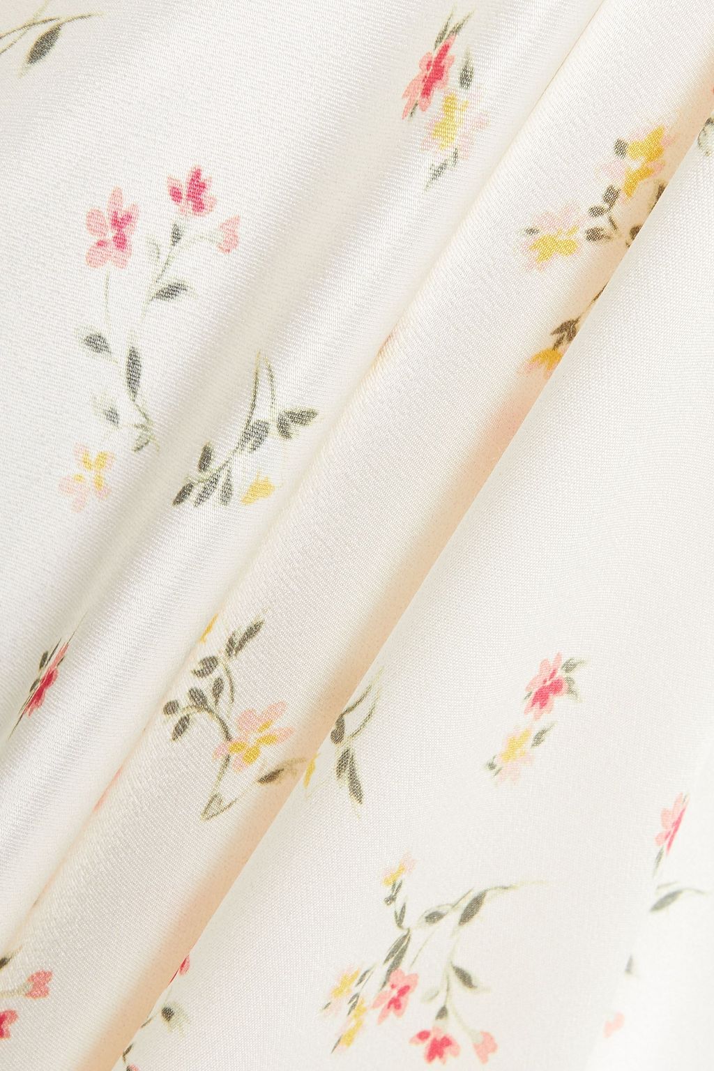 GHOST LONDON Dahlia ruffled floral-print satin maxi dress