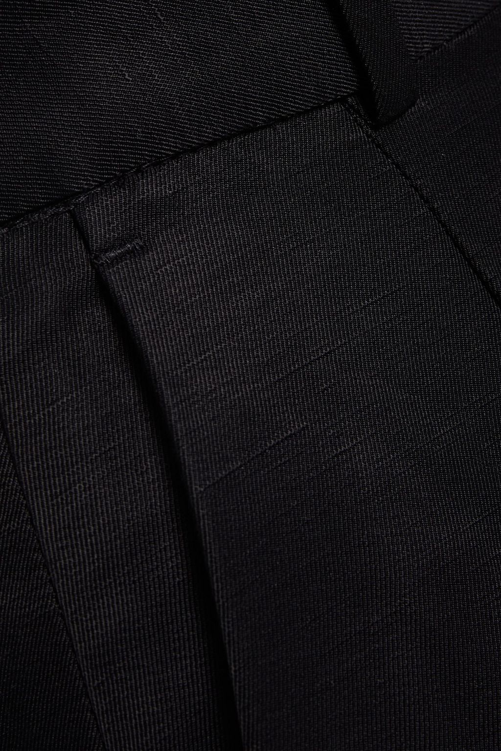 SANDRO Sya cropped pleated satin-twill wide-leg pants