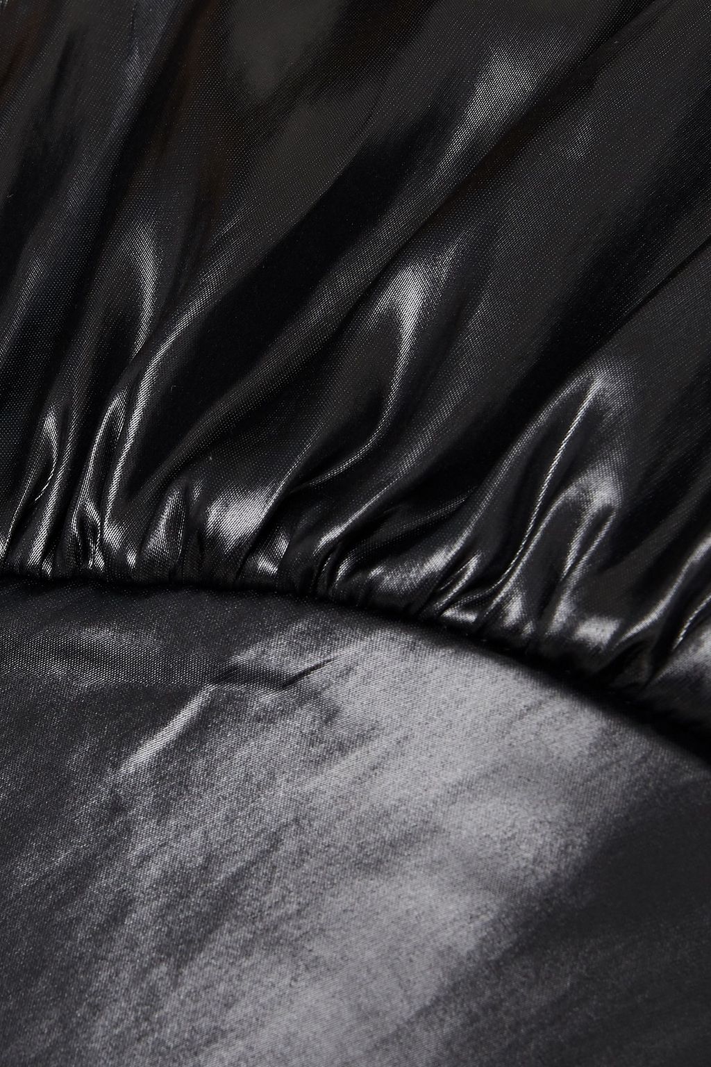 16ARLINGTON Astair gathered lace-up satin top