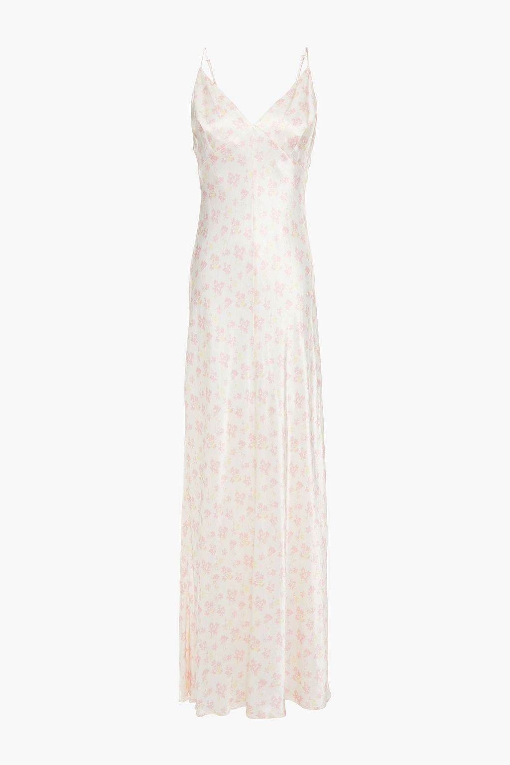 white maxi slip dress