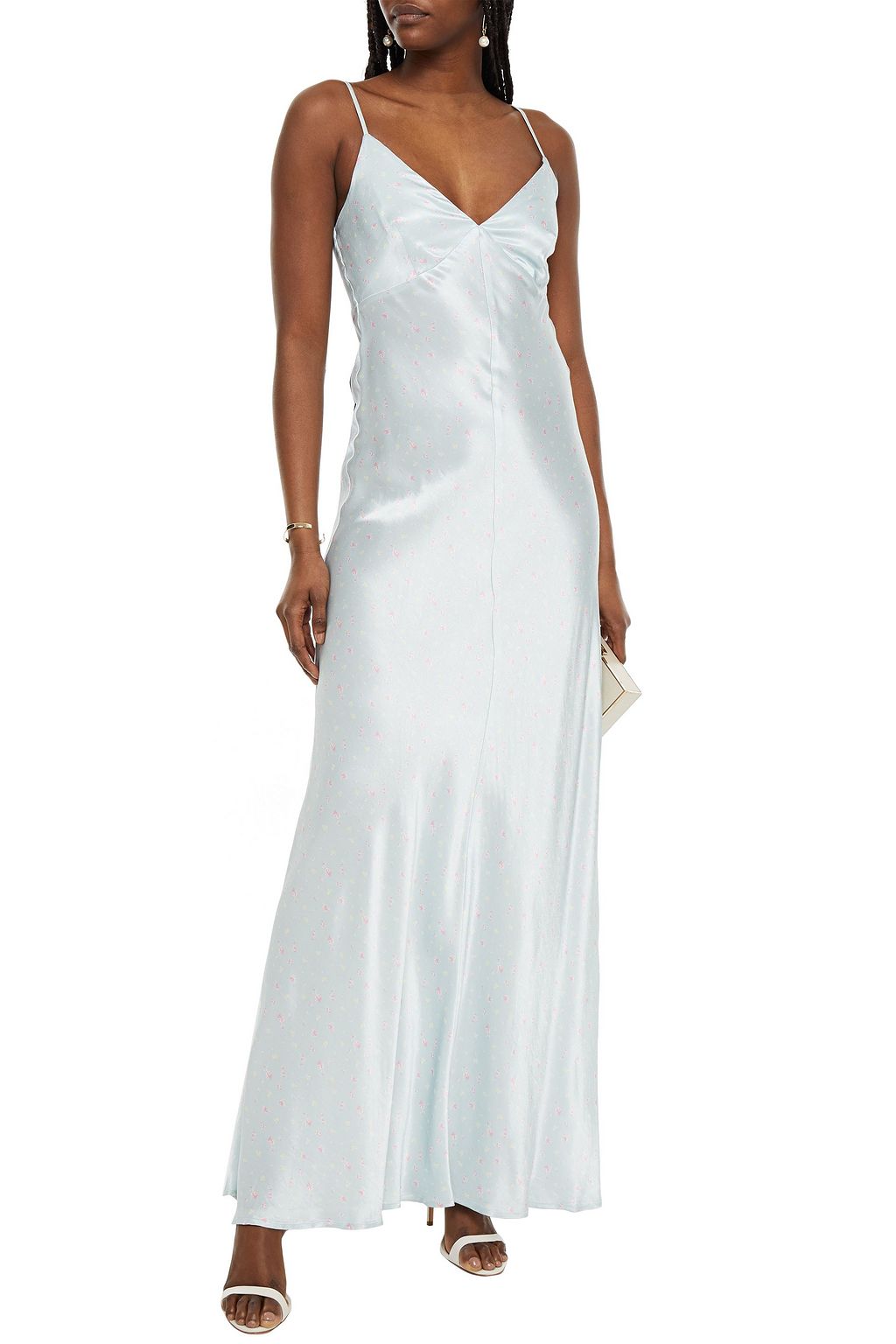 GHOST LONDON Primrose floral-print satin maxi slip dress