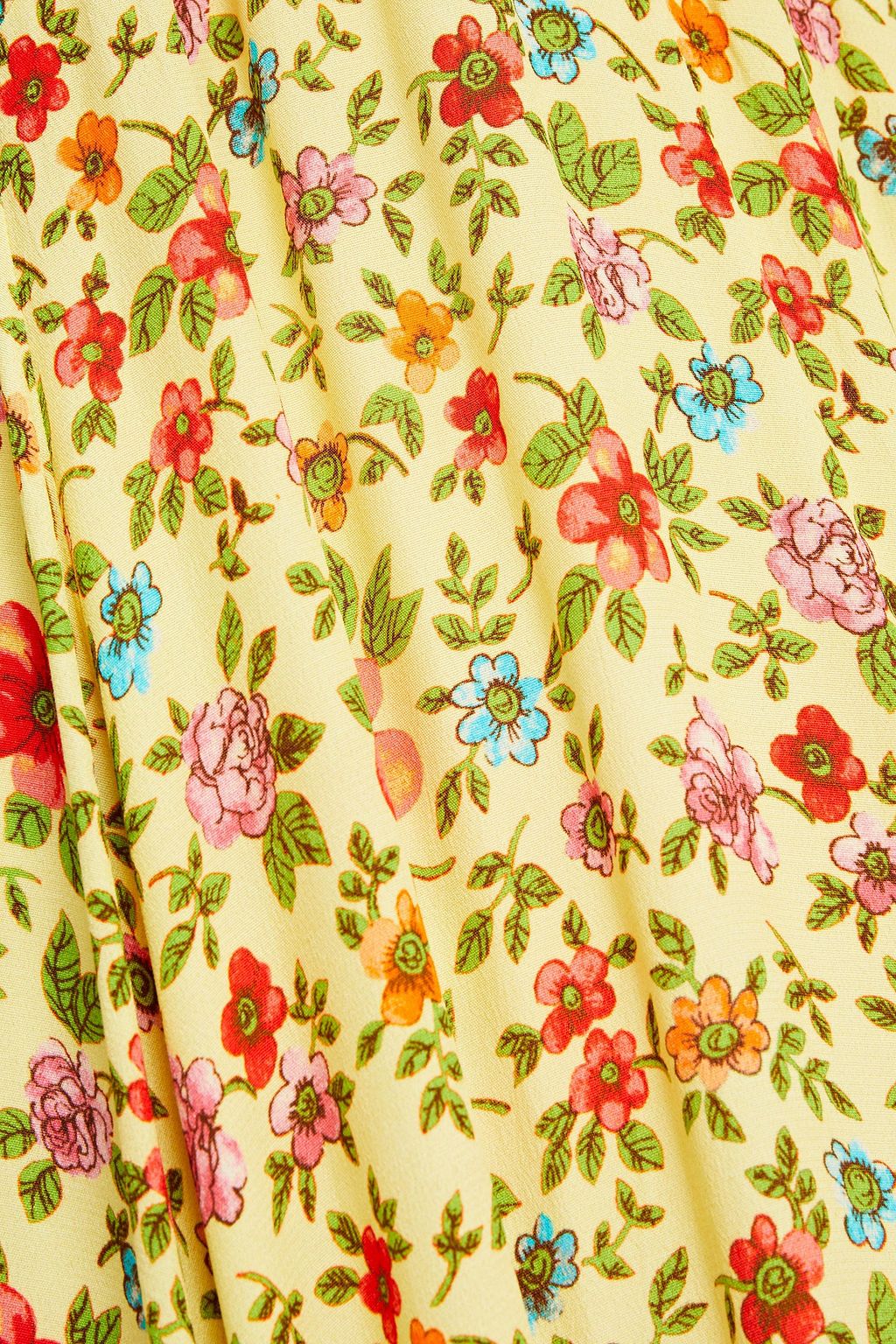GHOST LONDON Mira cutout floral-print crepe de chine midi dress