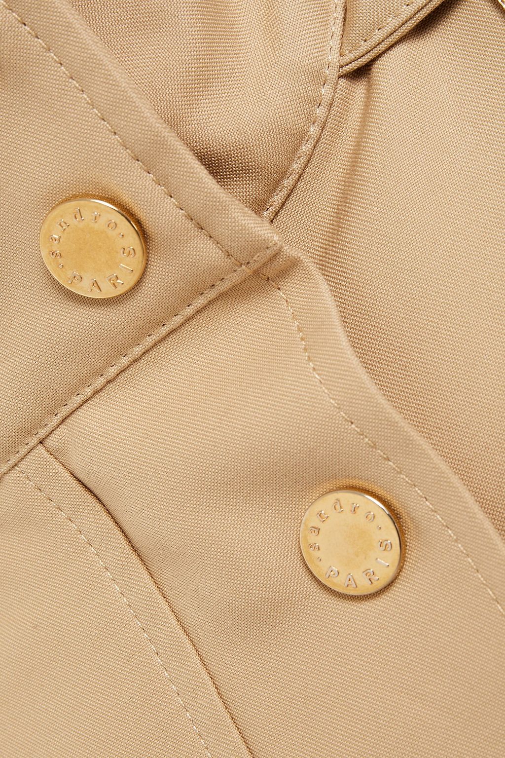 SANDRO Jony cotton-twill hooded jacket