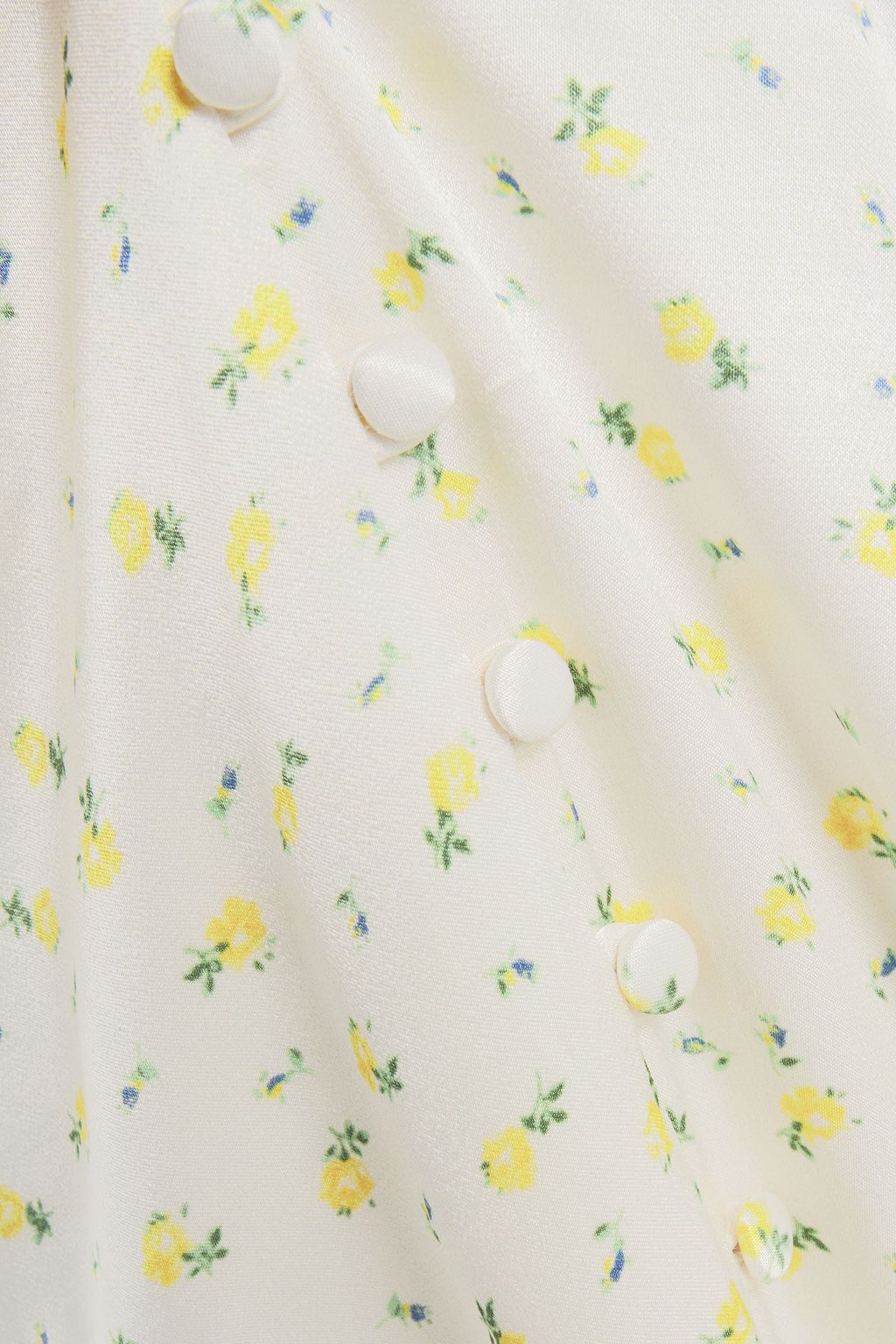 GHOST LONDON Hollie gathered floral-print satin-crepe maxi dress