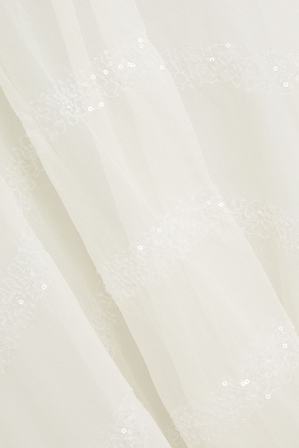 BRUNELLO CUCINELLI Tiered embellished silk-organza maxi skirt