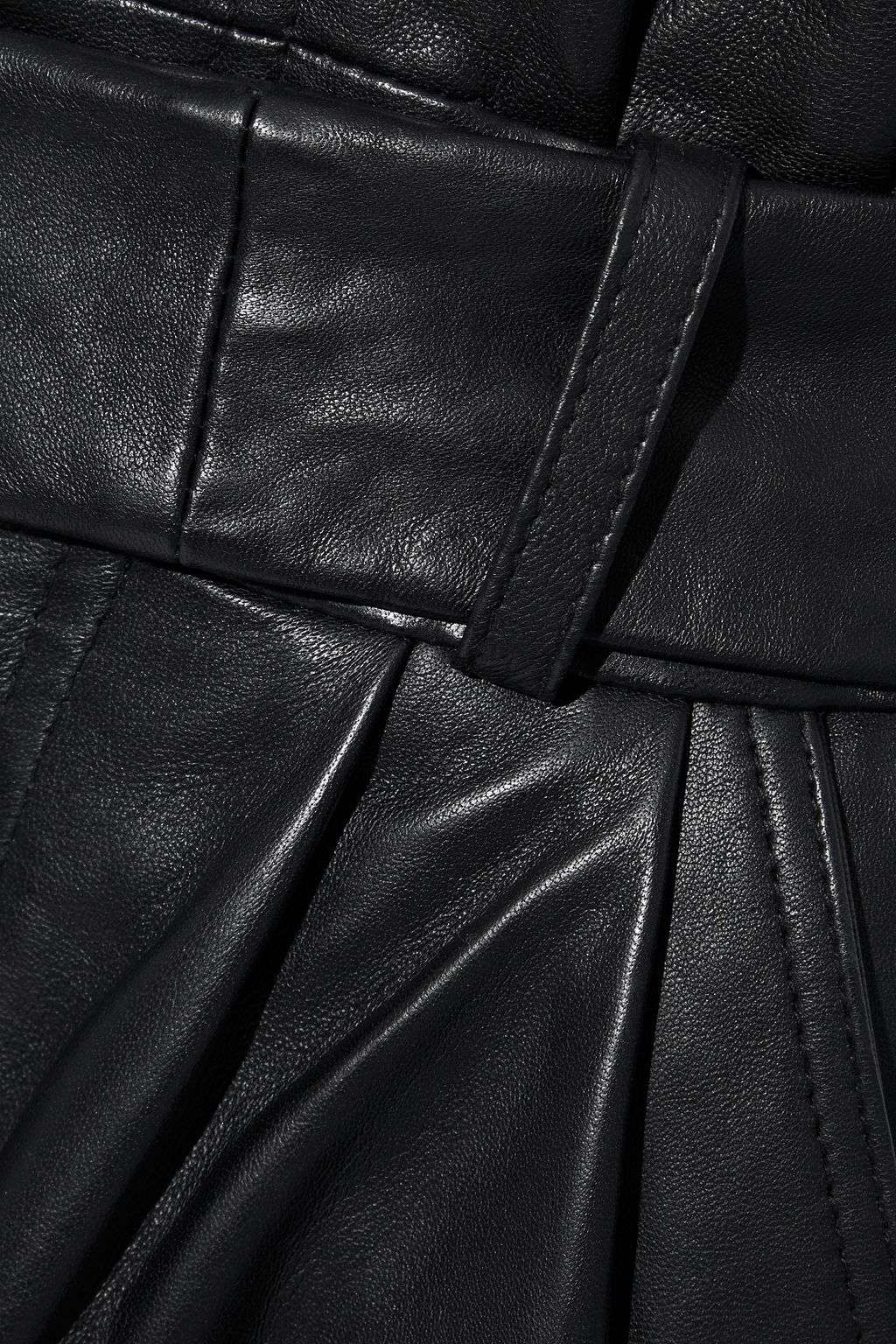 WALTER BAKER Maggie cropped belted leather tapered pants