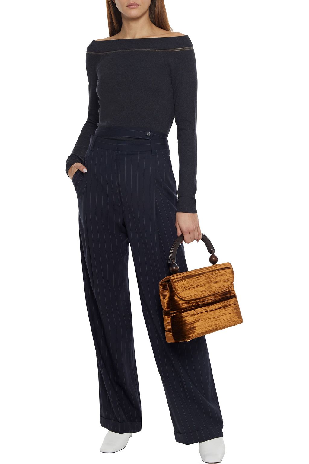 BRUNELLO CUCINELLI Bead-embellished cotton-blend sweater