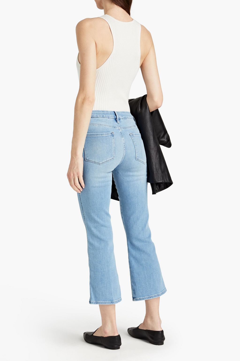FRAME Le Crop high-rise kick-flare jeans