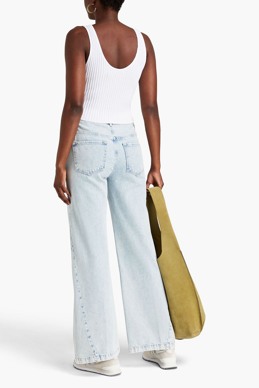 FRAME Le Baggy Palazzo high-rise wide-leg jeans | THE OUTNET