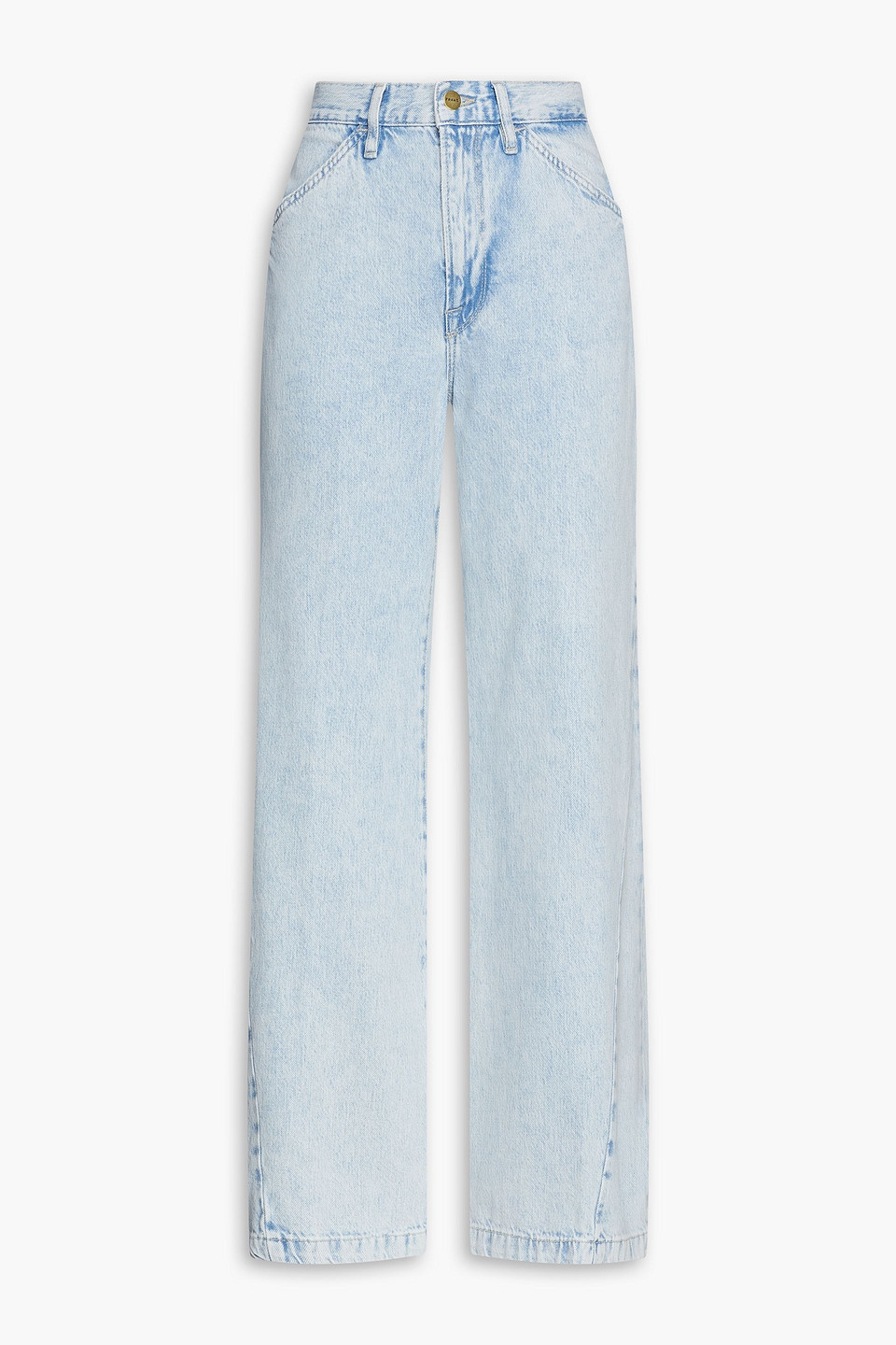Frame Le Baggy Palazzo High Waist Wide Leg Jeans In Light Denim