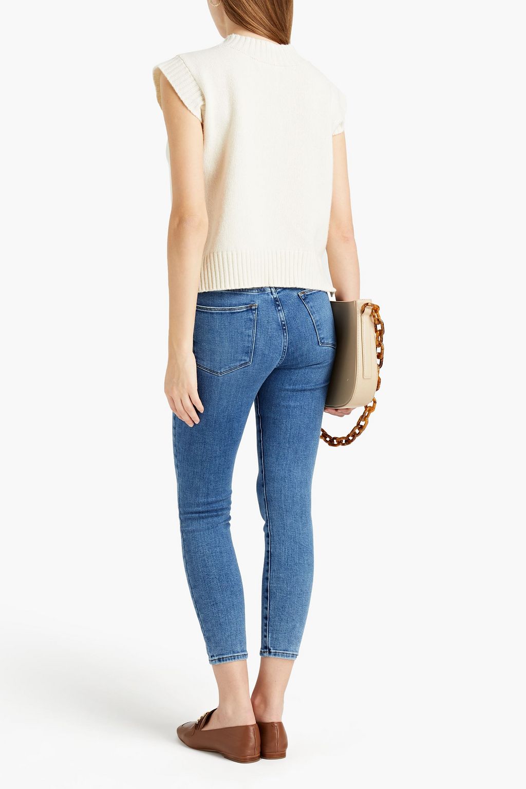 FRAME Le High cropped skinny jeans