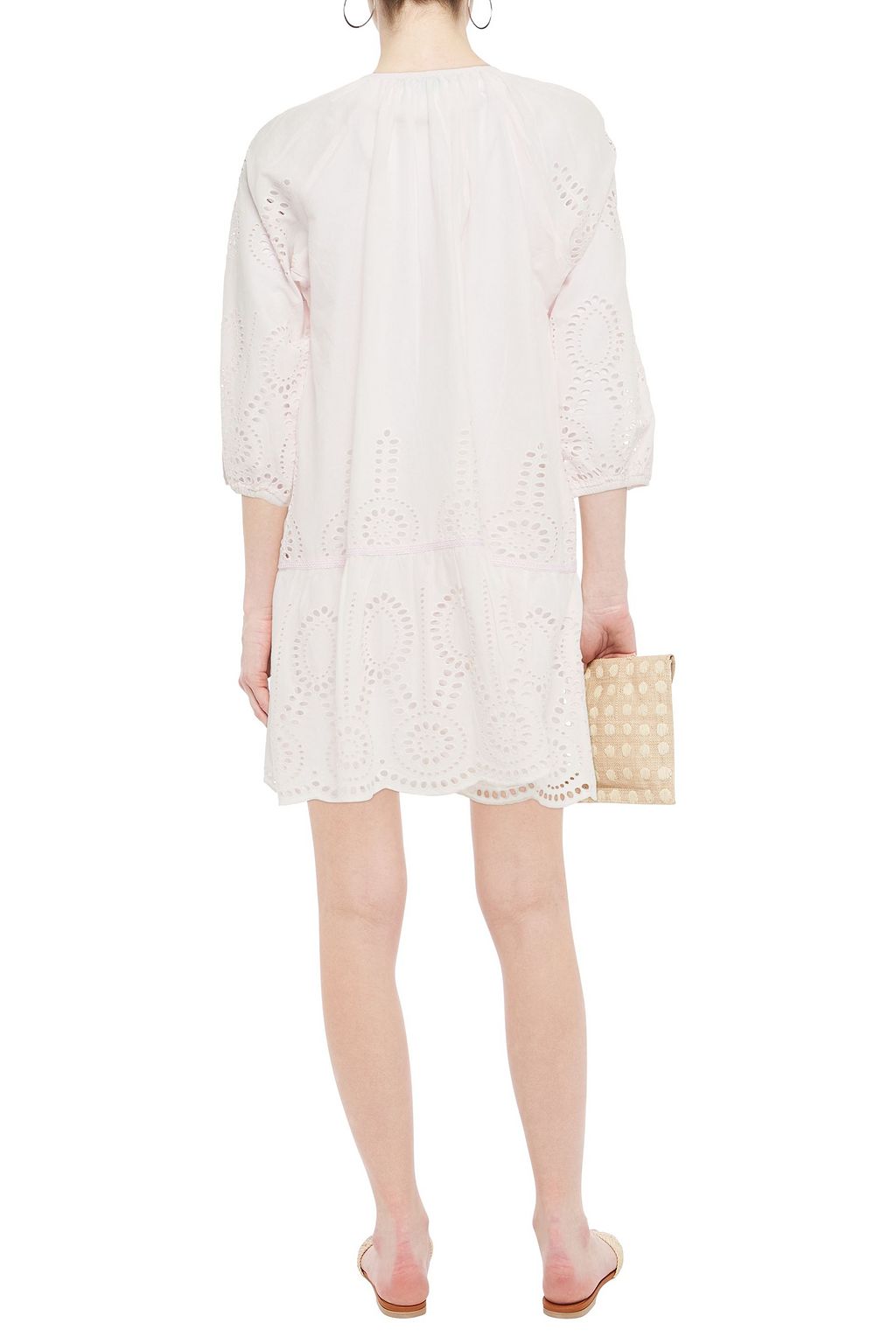 MELISSA ODABASH Ashley broderie anglaise cotton mini dress