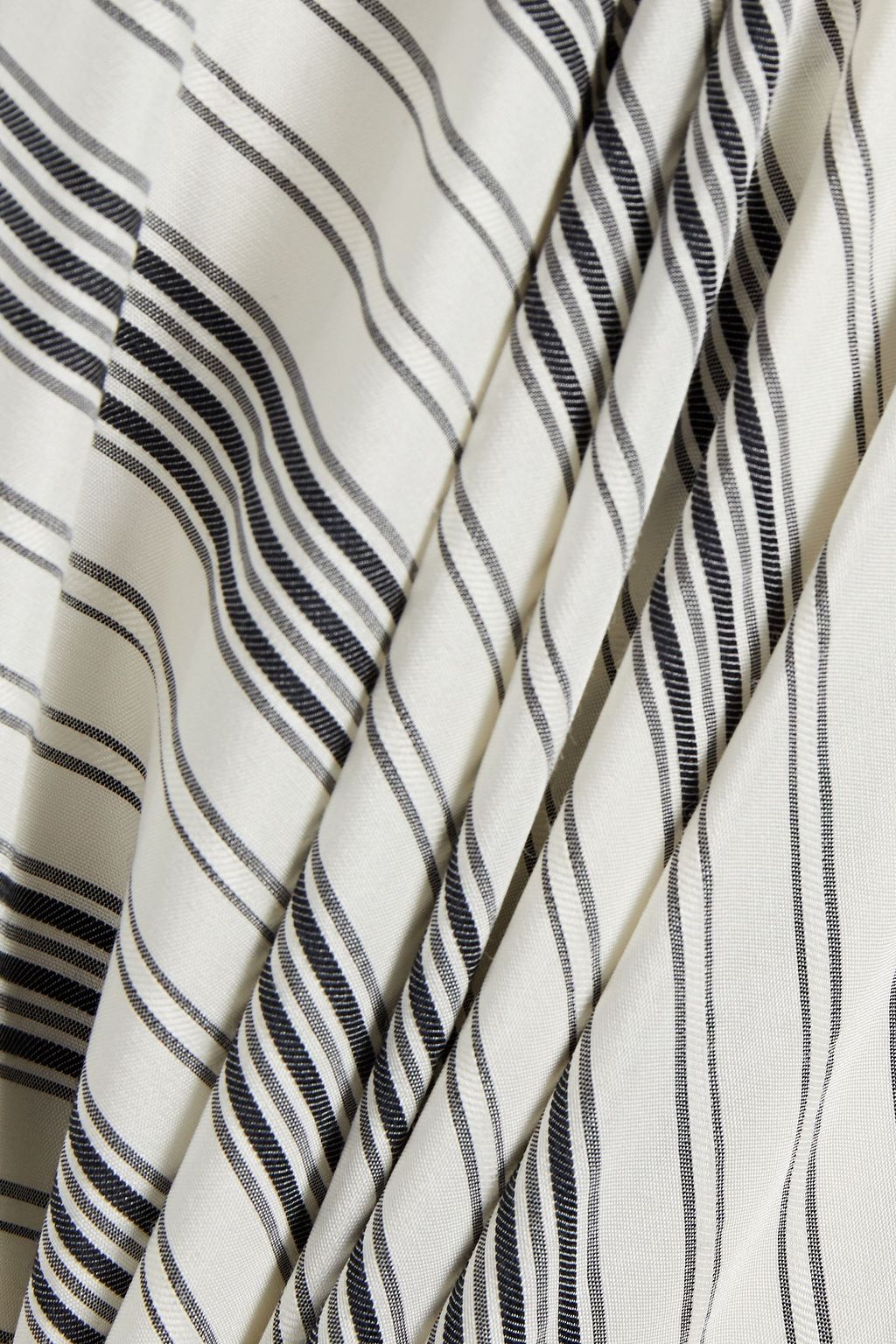 BRUNELLO CUCINELLI Asymmetric striped silk skirt