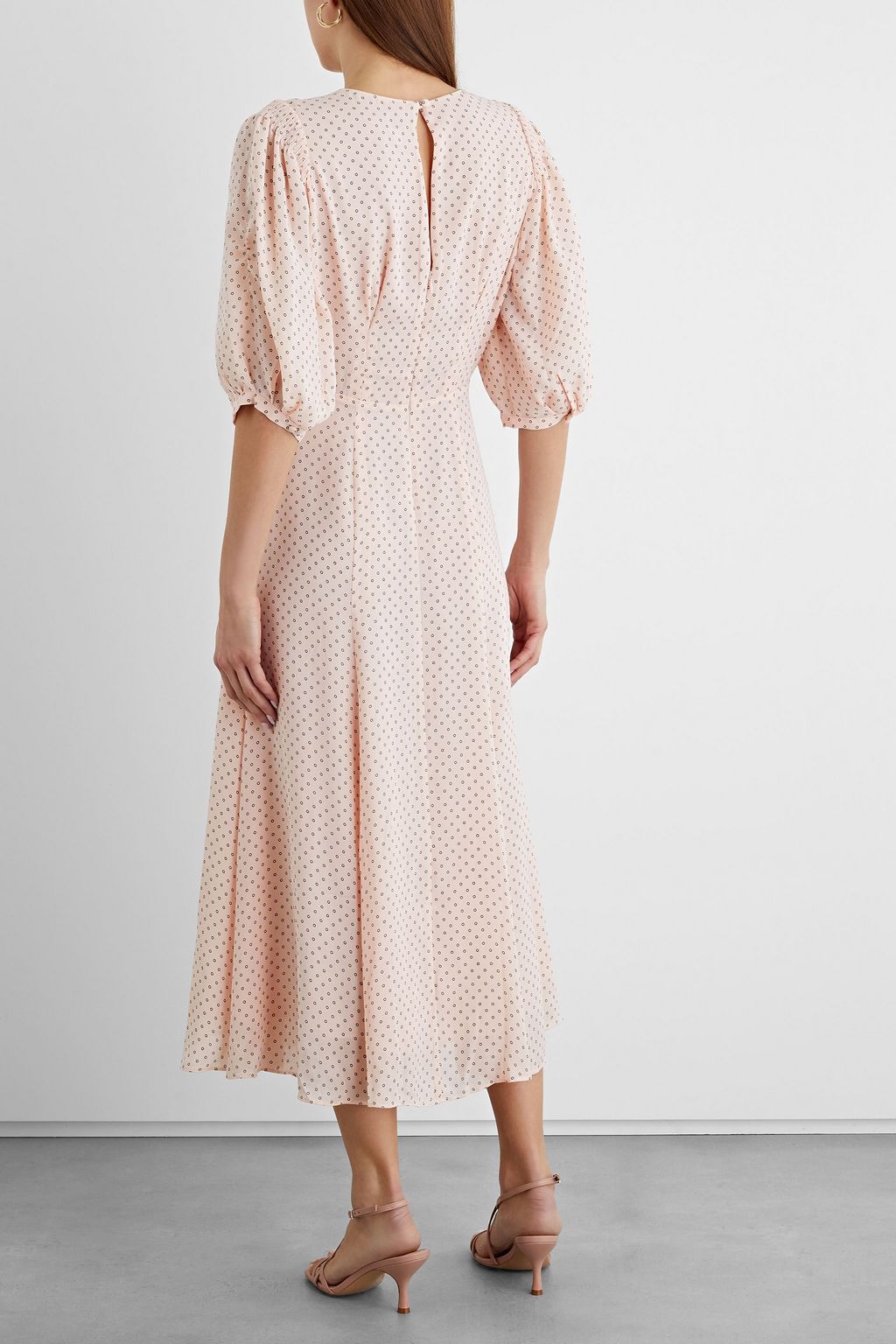 IRIS & INK Angela pleated georgette midi dress