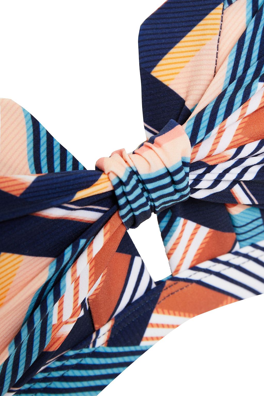 JETS AUSTRALIA BY JESSIKA ALLEN Perspective knotted printed bandeau bikini top
