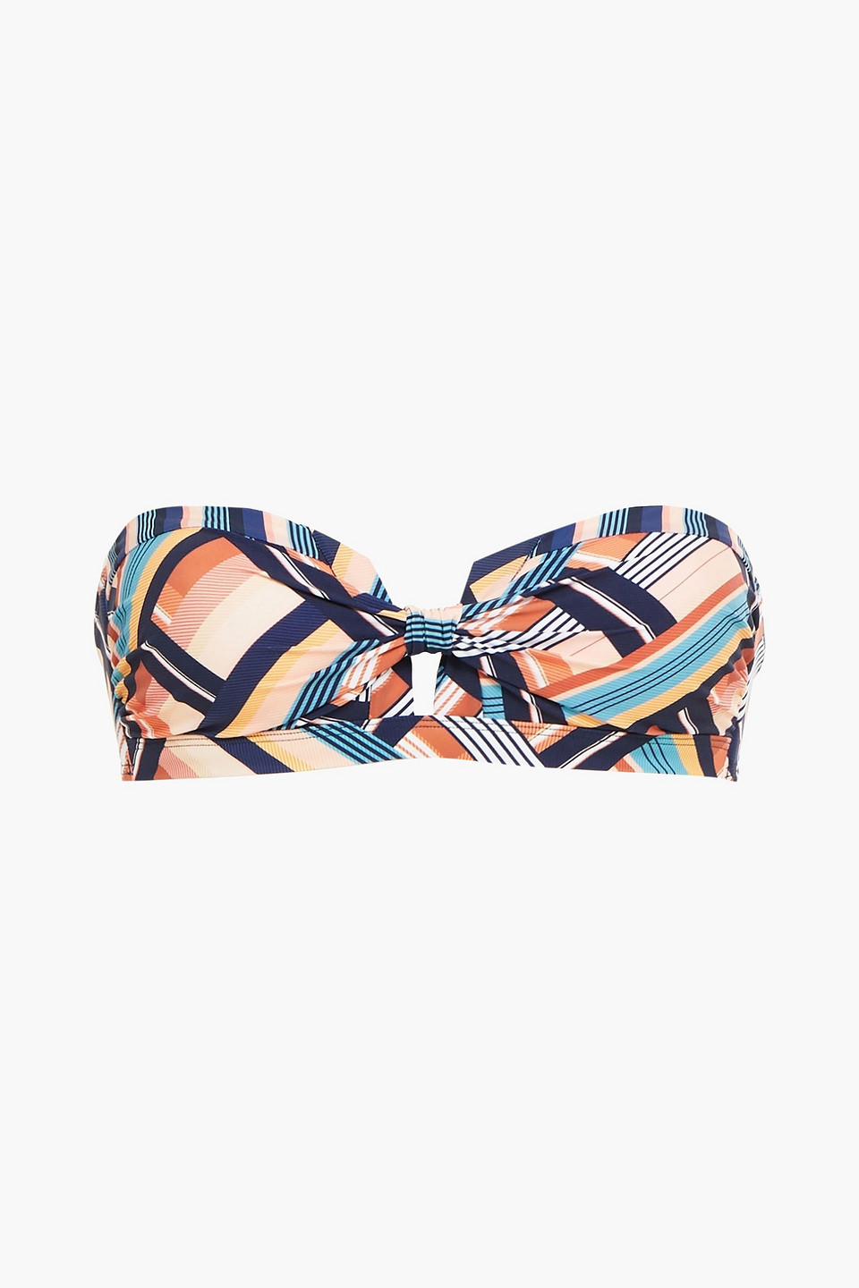 Jets Australia by Jessika Allen Perspective knotted printed bandeau bikini top