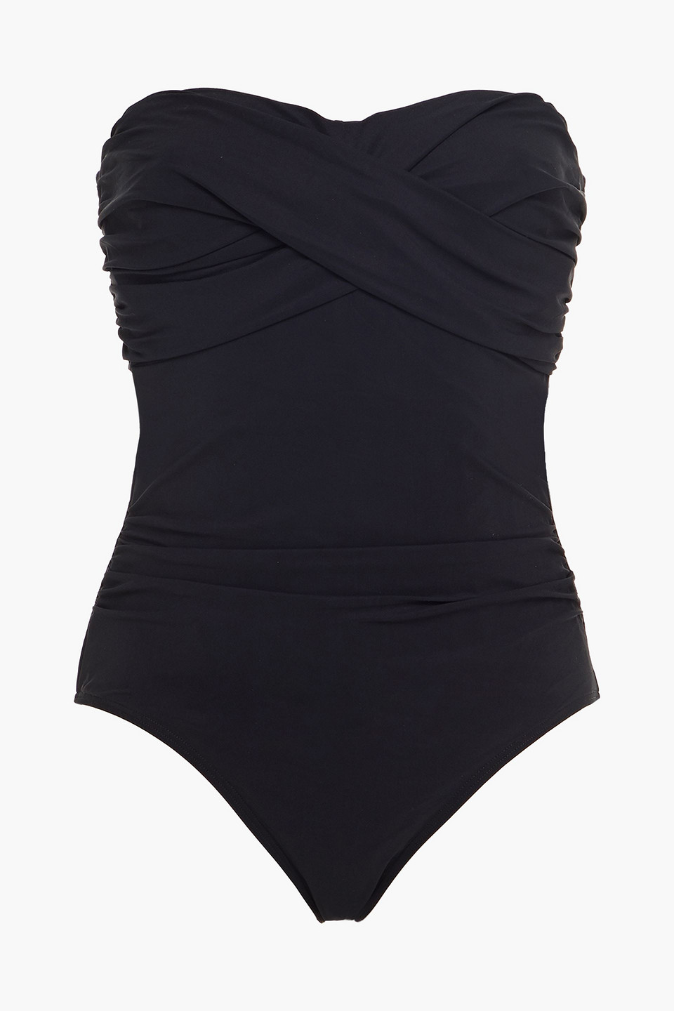 Jets Australia By Jessika Allen Woman Strapless Twist-front Swimsuit Black Size 8