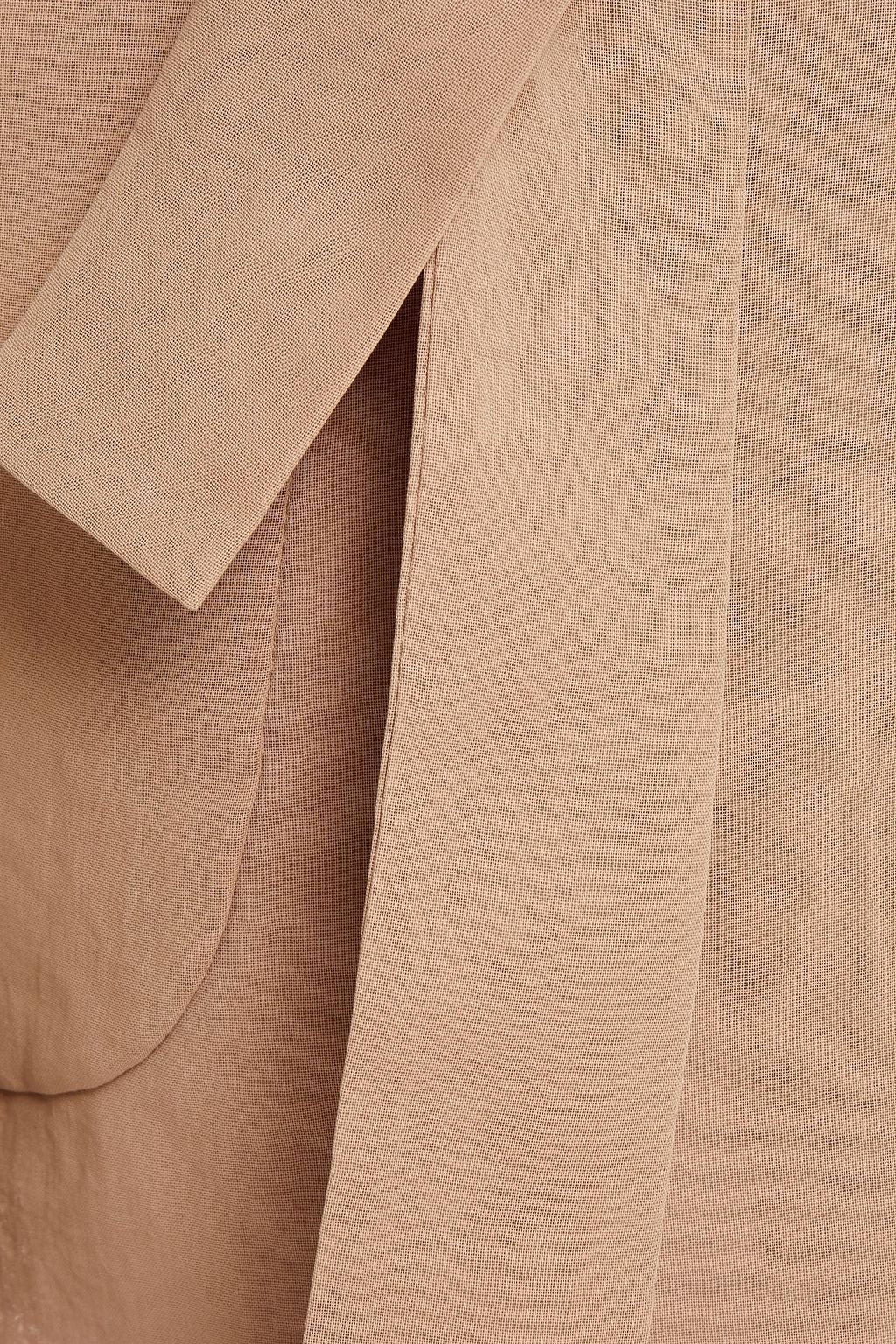 BRUNELLO CUCINELLI Doppelreihiger Blazer aus Baumwoll-Moiré mit Gürtel