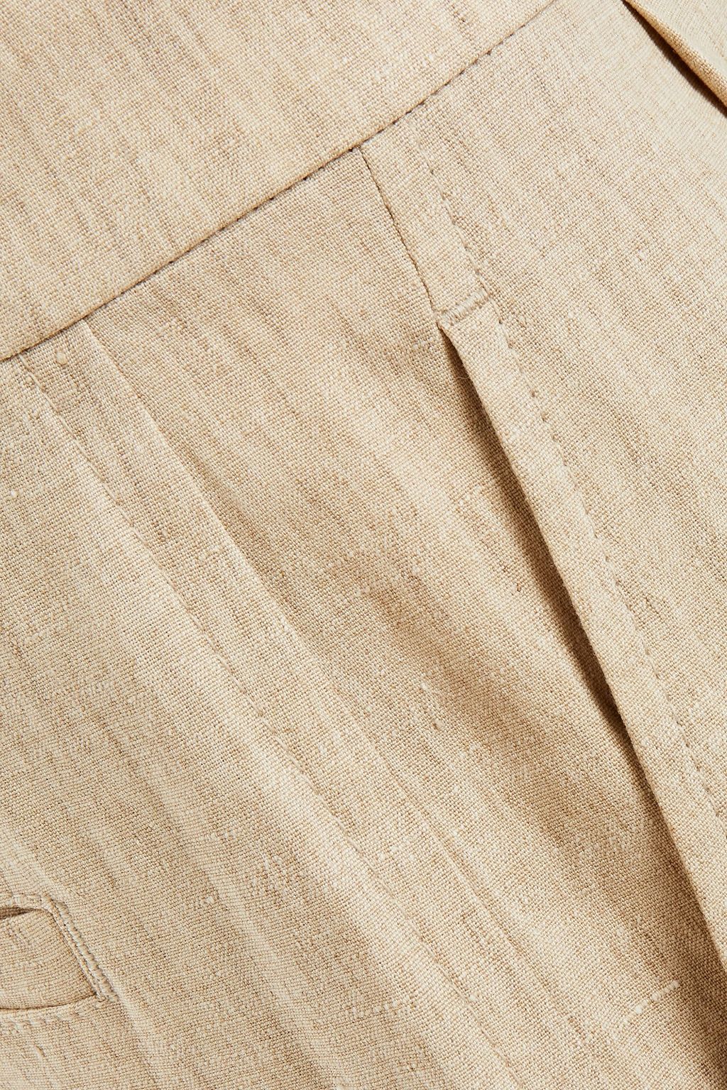 BRUNELLO CUCINELLI Cropped linen-blend tapered pants