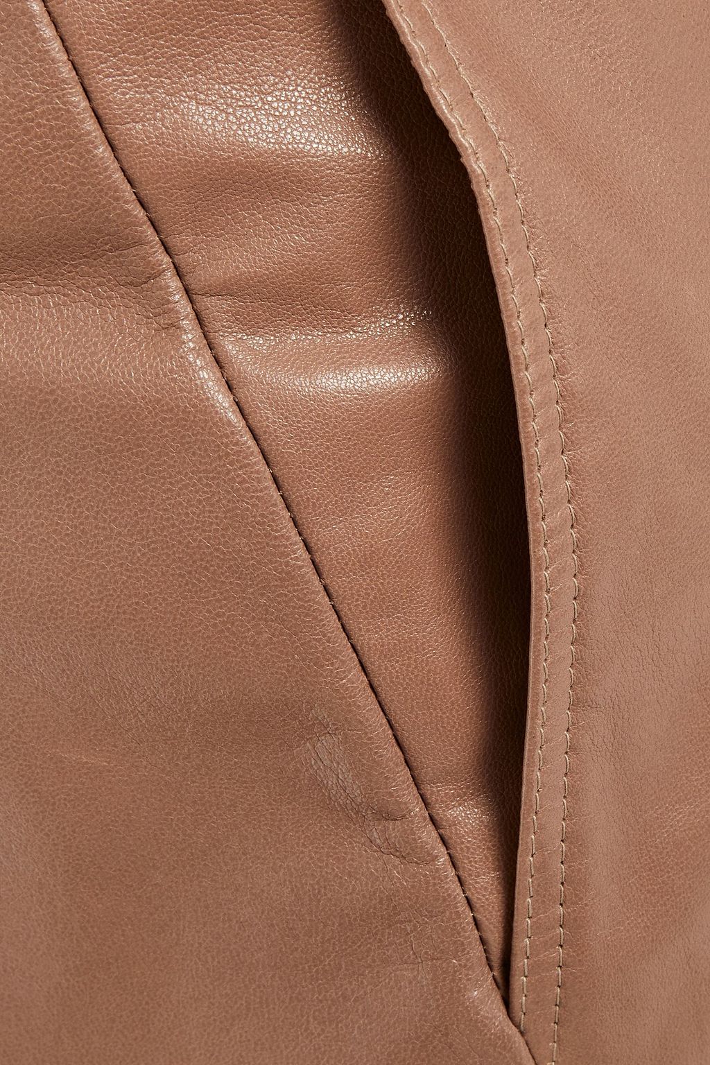 BRUNELLO CUCINELLI Textured-leather straight-leg pants