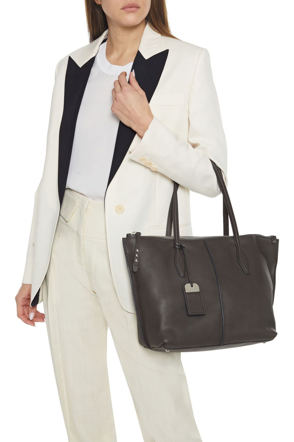 TOD'S Joy pebbled-leather tote