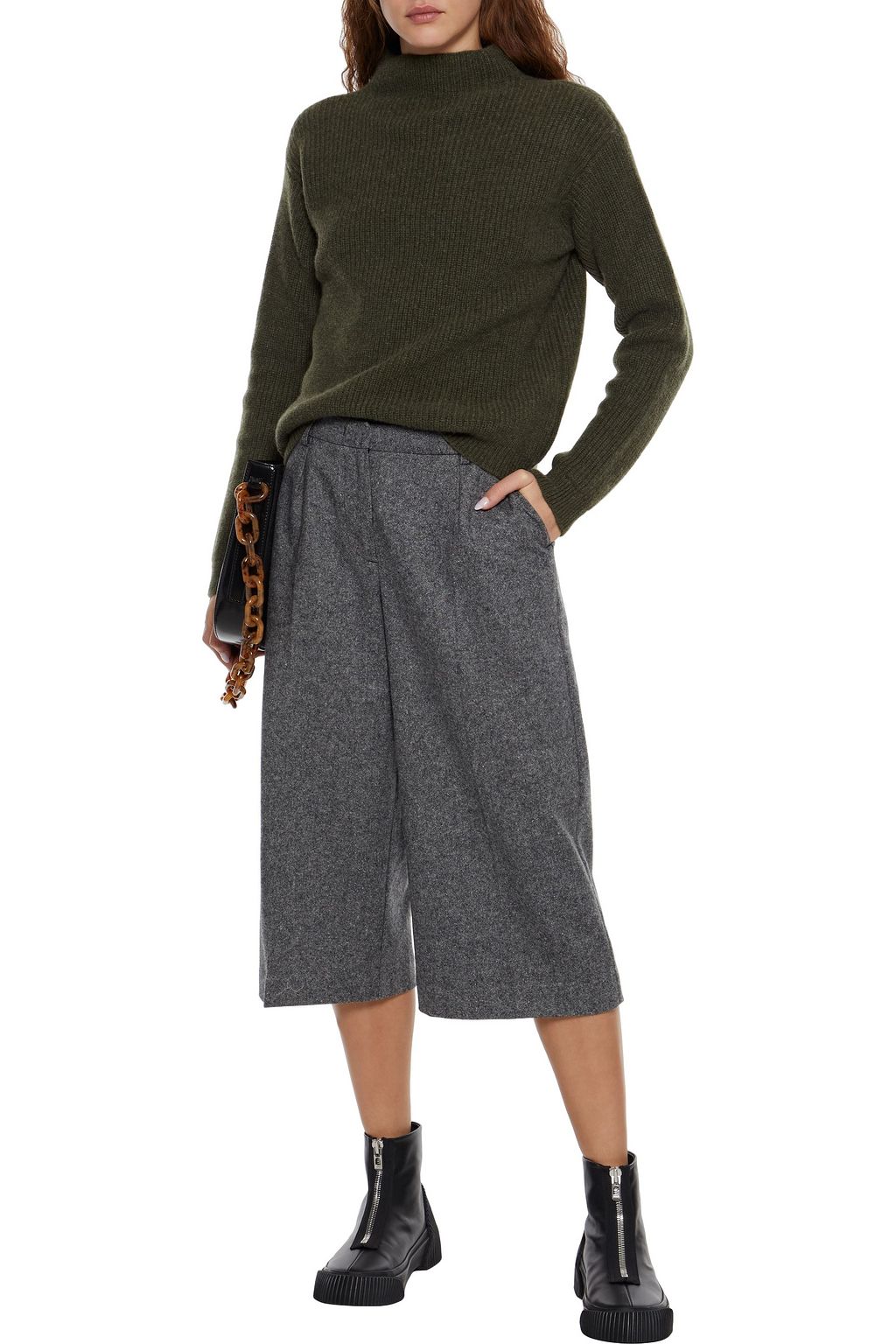 DEVEAUX Ribbed cashmere sweater