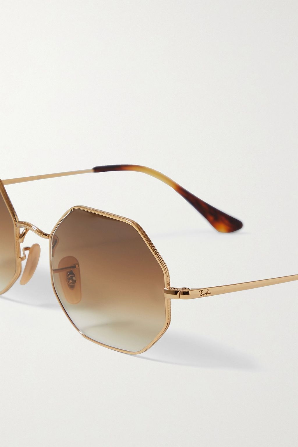RAY-BAN 1972 octagon-frame gold-tone sunglasses