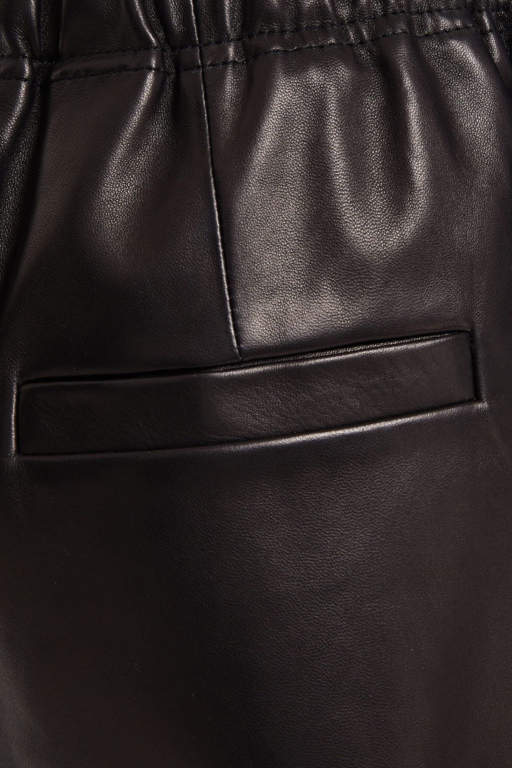 BRUNELLO CUCINELLI Gathered leather shorts