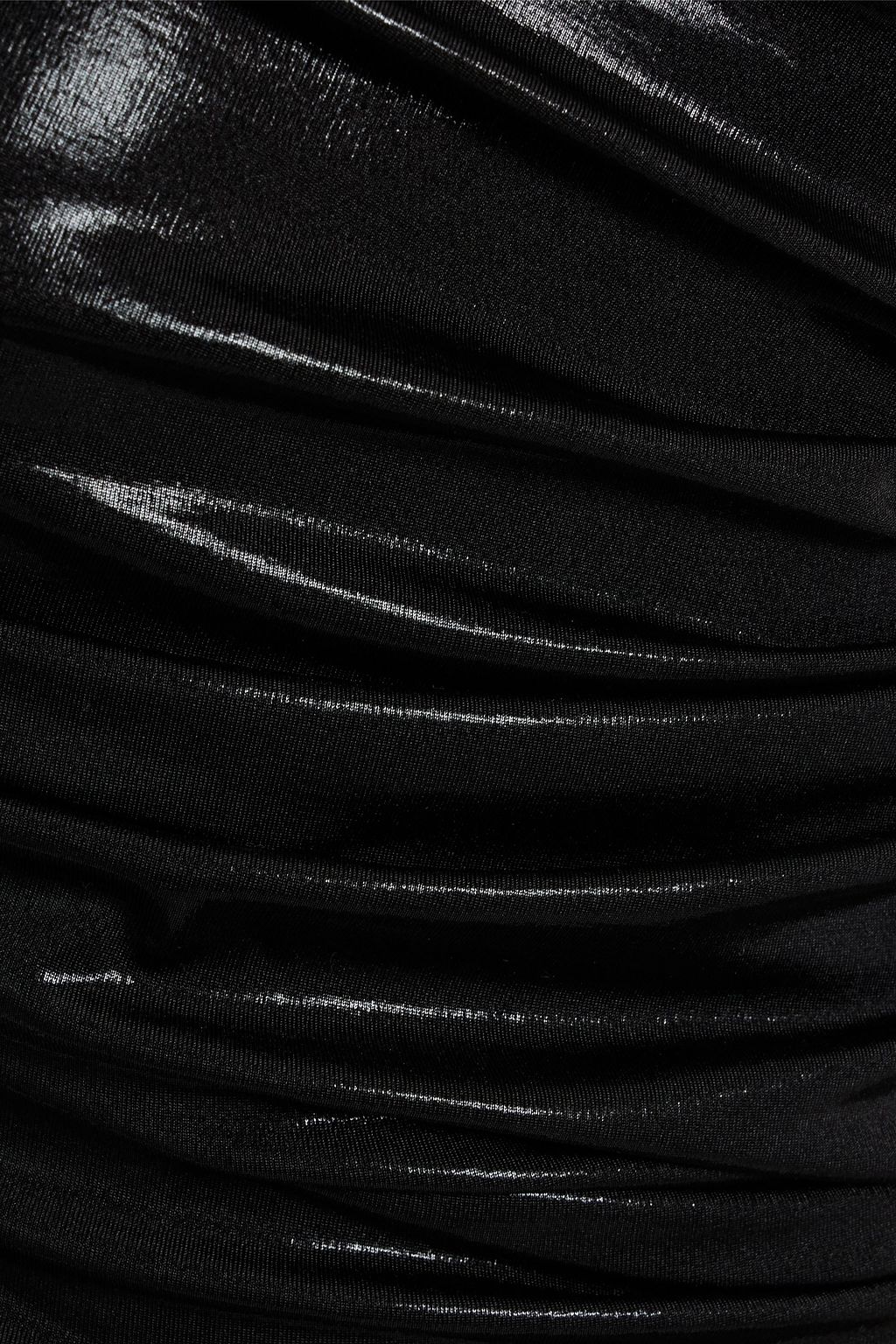 NORMA KAMALI Diana one-shoulder ruched lamé gown
