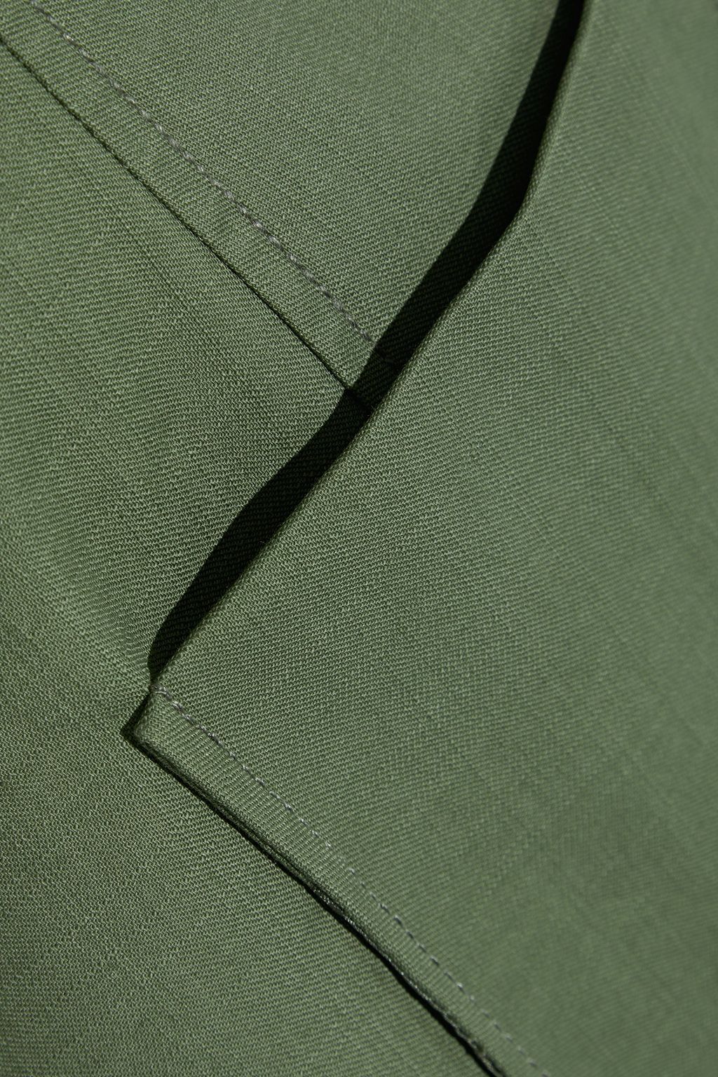IRIS & INK Dora double-breasted cotton-blend canvas blazer