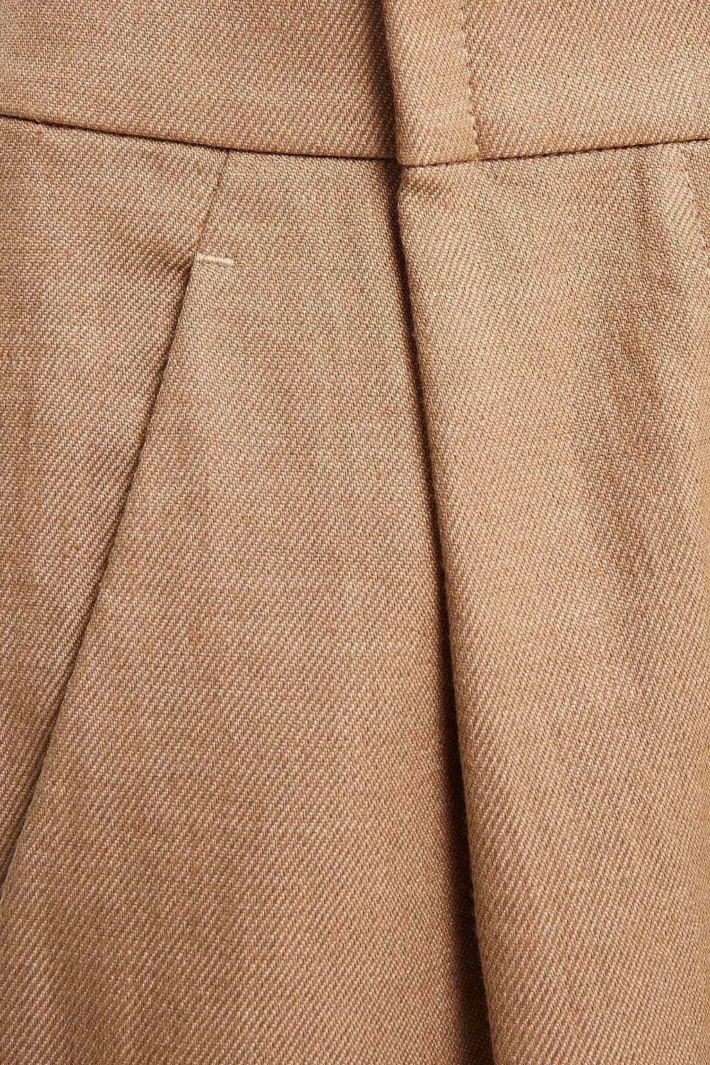 BRUNELLO CUCINELLI Hose mit weitem Bein aus Drillich mit Falten
