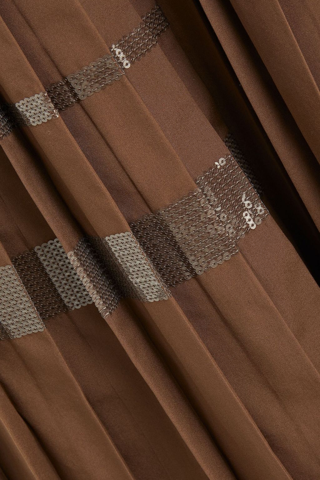 BRUNELLO CUCINELLI アシンメトリー スパンコール付き プリーツ入り 織地 ミディ丈スカート