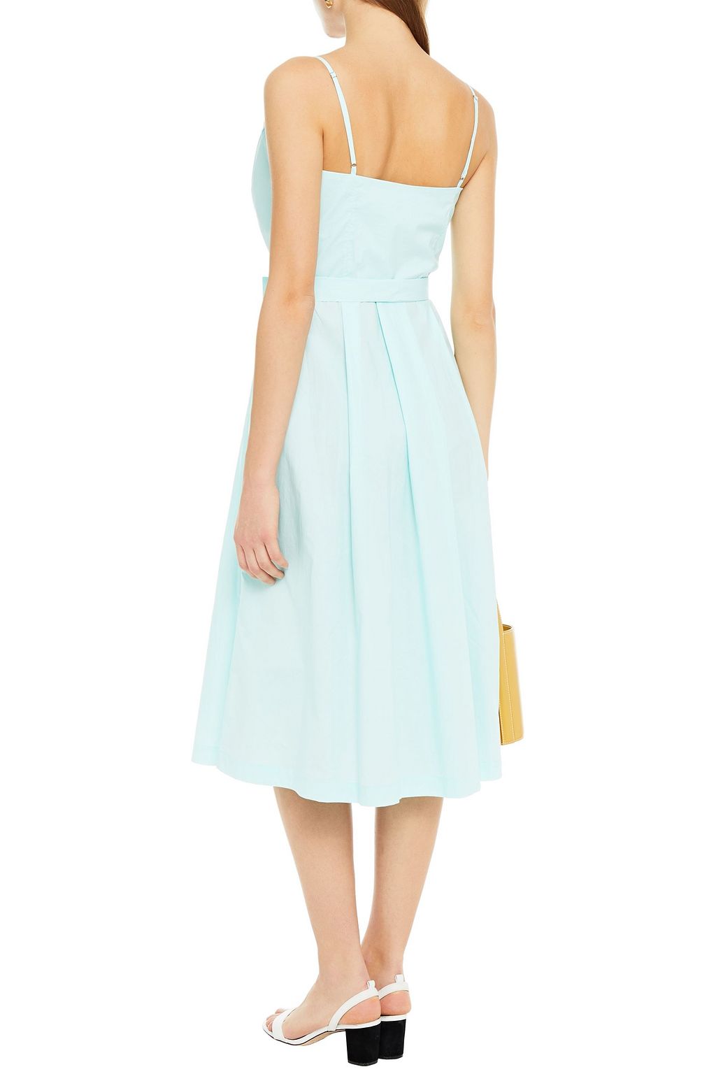 SUMMERY COPENHAGEN Lonni embroidered cotton-poplin midi wrap dress