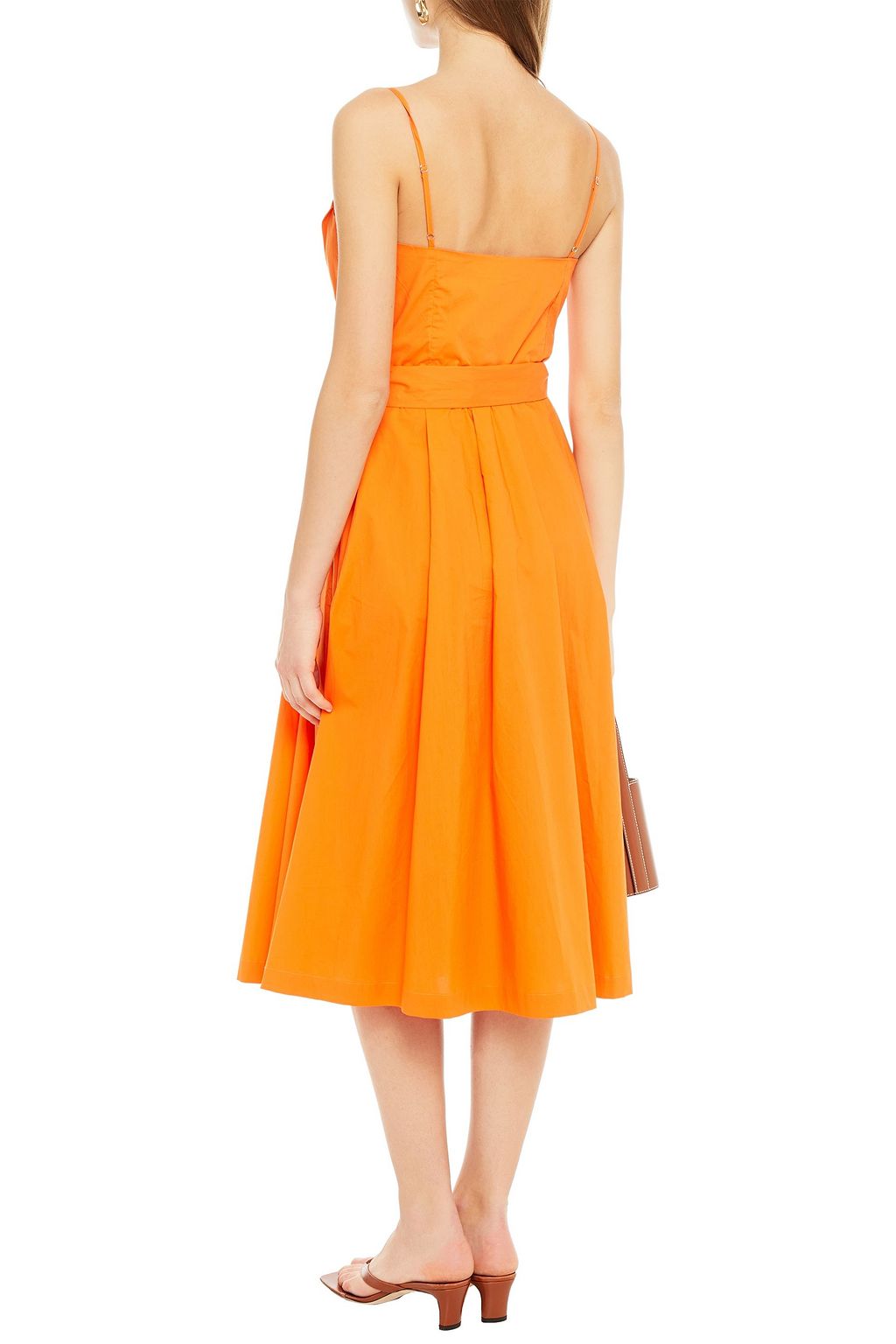 SUMMERY COPENHAGEN Lonni embroidered cotton-poplin midi wrap dress