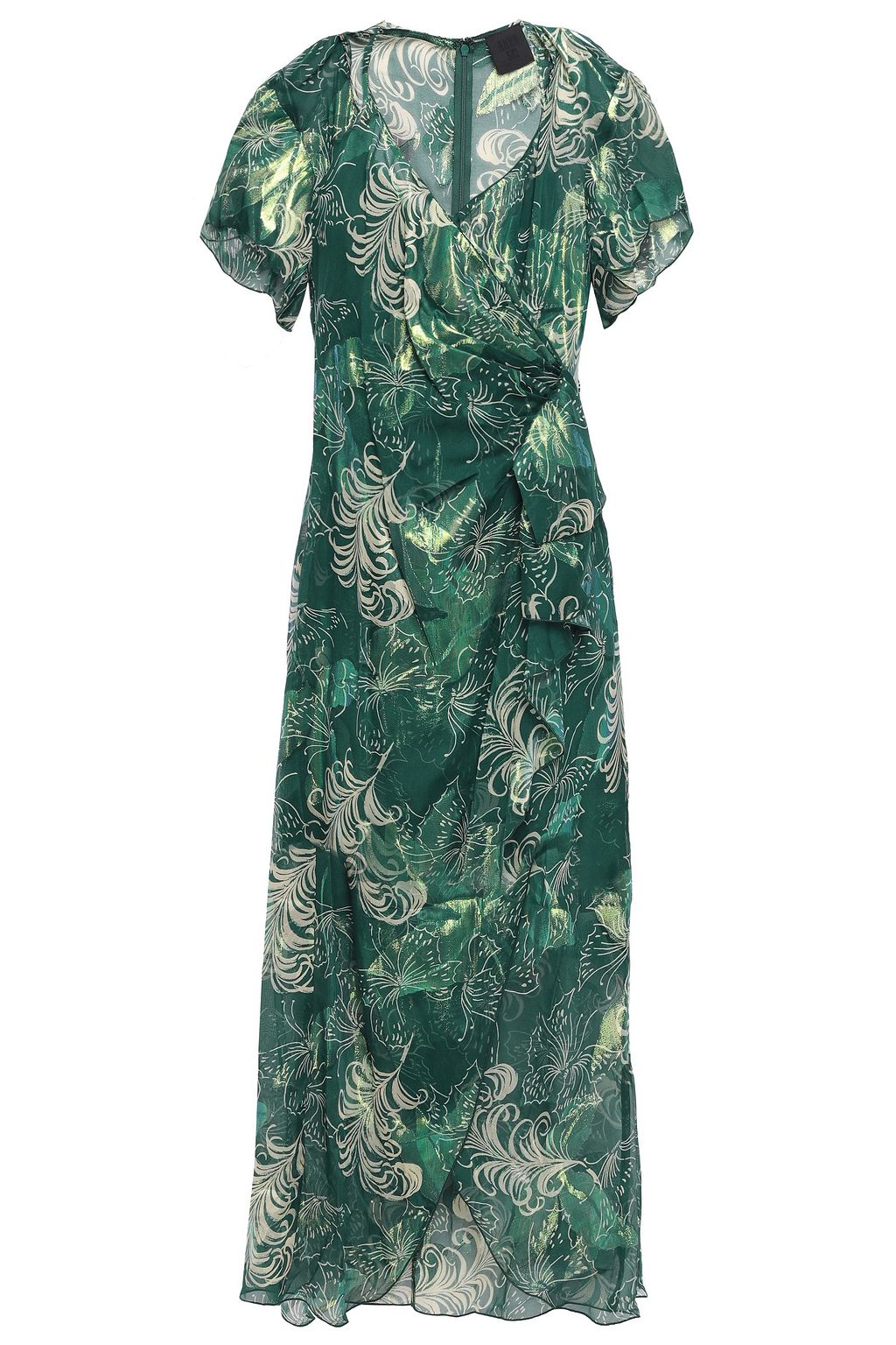 forest green silk dress