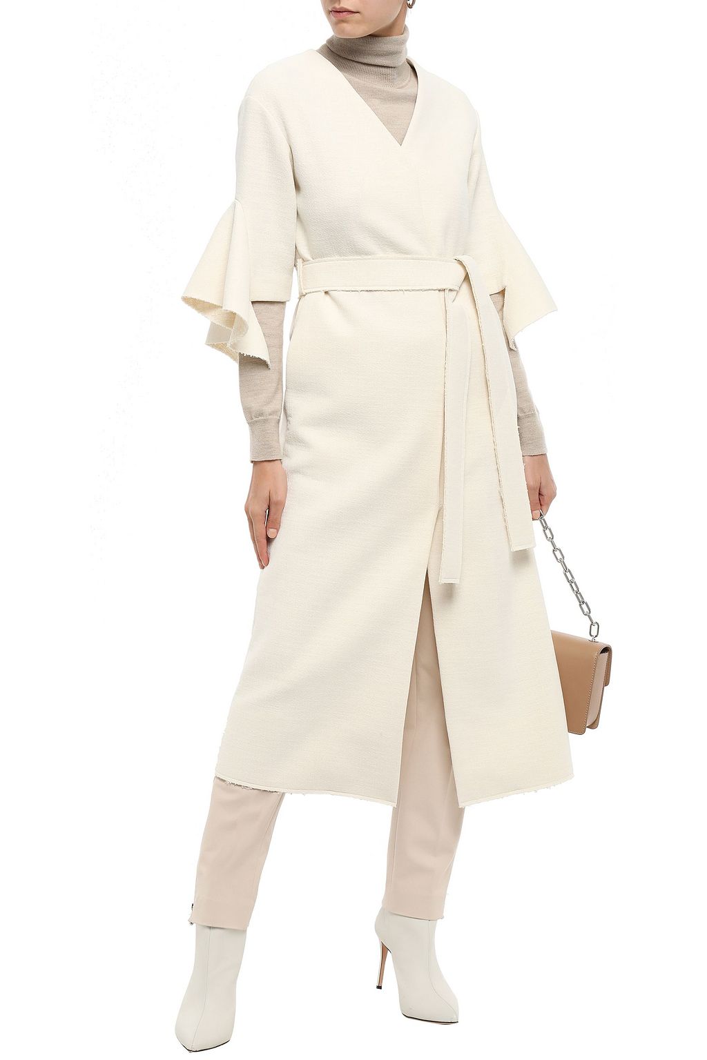 GOEN.J Belted cotton-blend coat