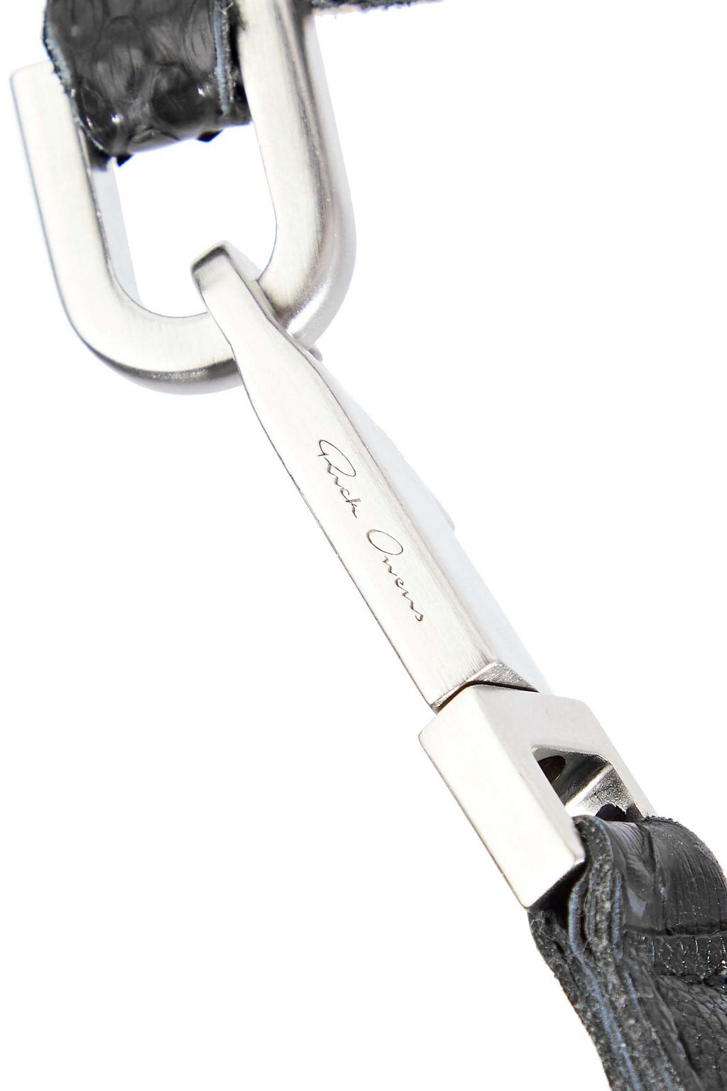 RICK OWENS Security Pocket PVC-paneled python shoulder bag