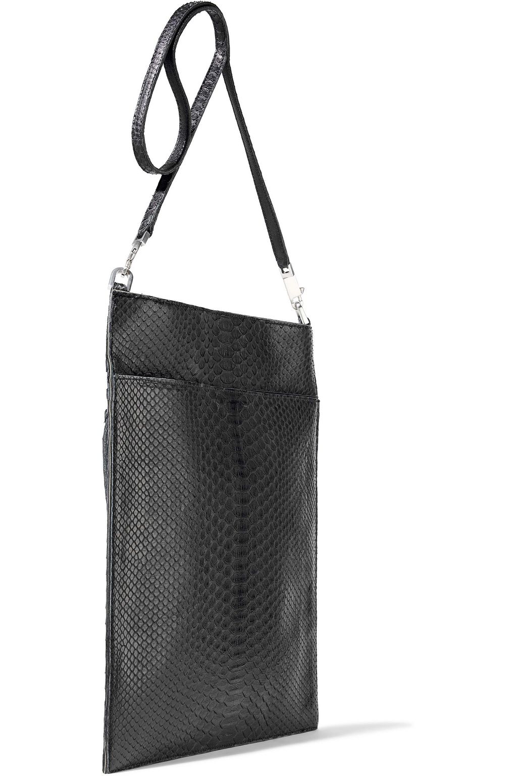 RICK OWENS Security Pocket PVC-paneled python shoulder bag