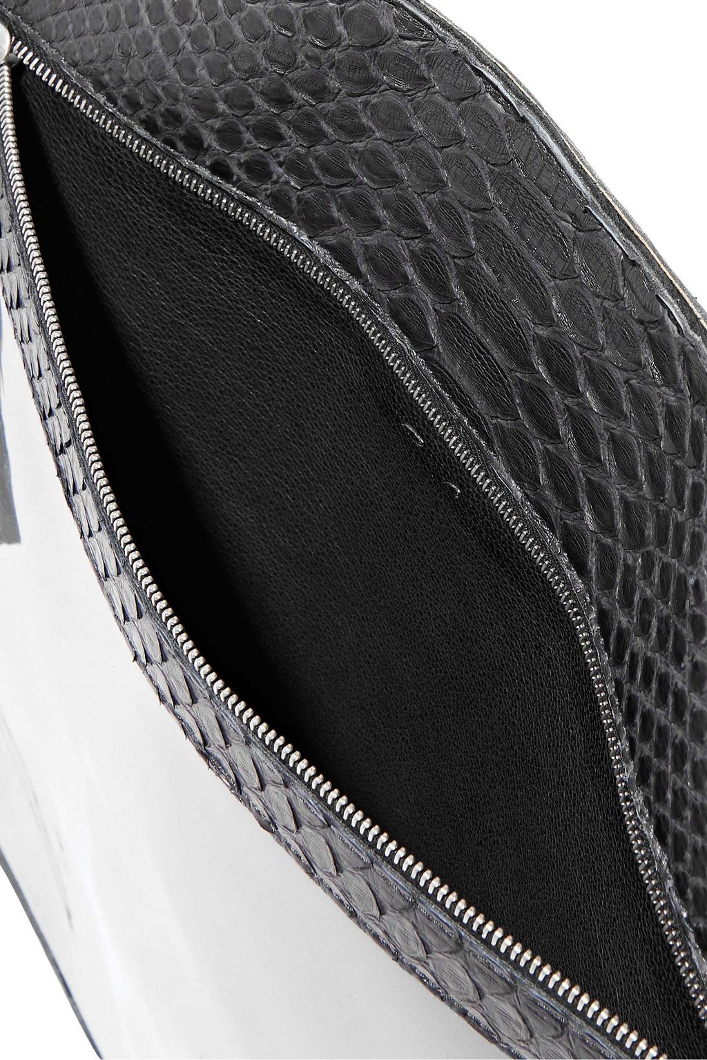 RICK OWENS Security Pocket PVC-paneled python shoulder bag