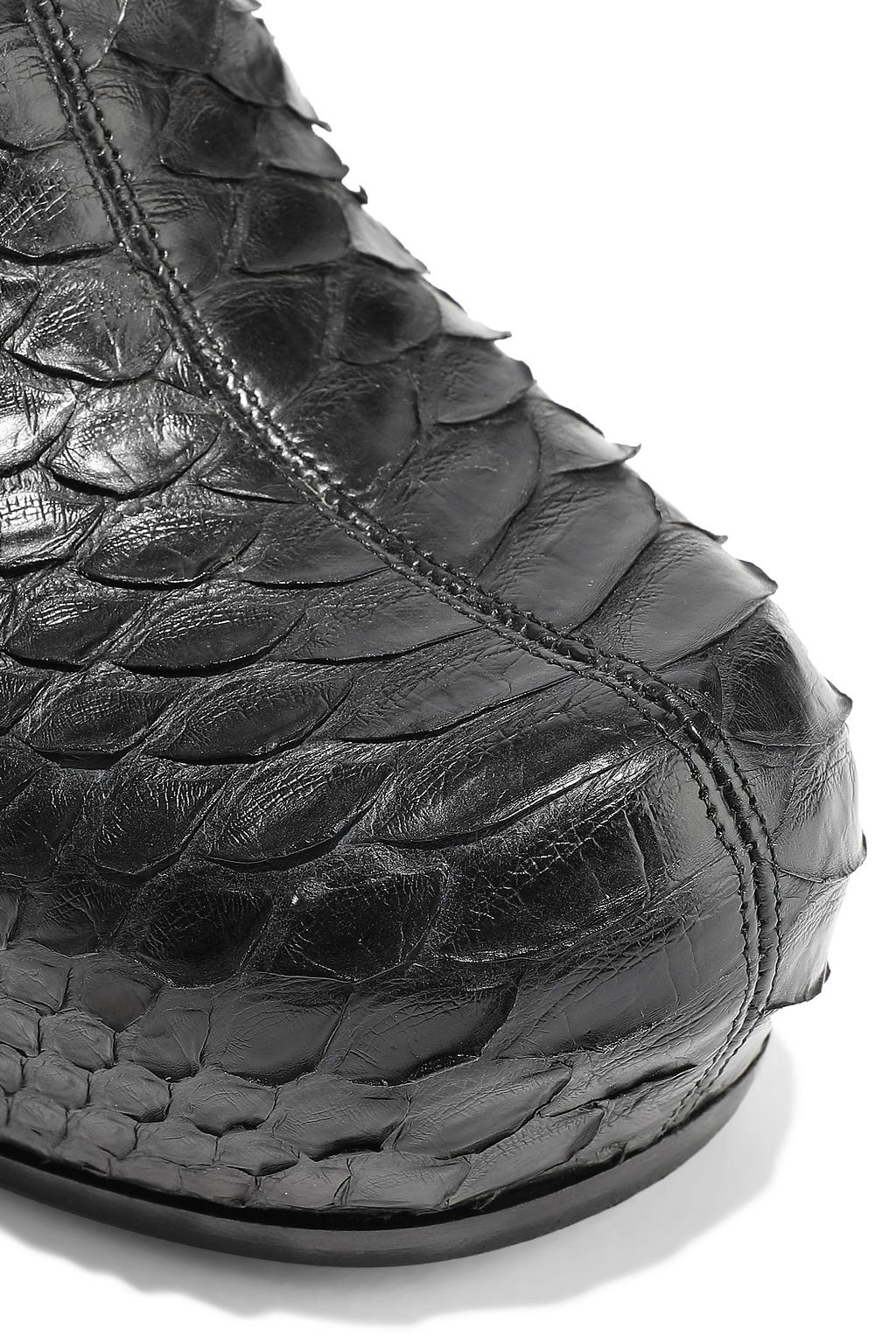 RICK OWENS Python wedge ankle boots