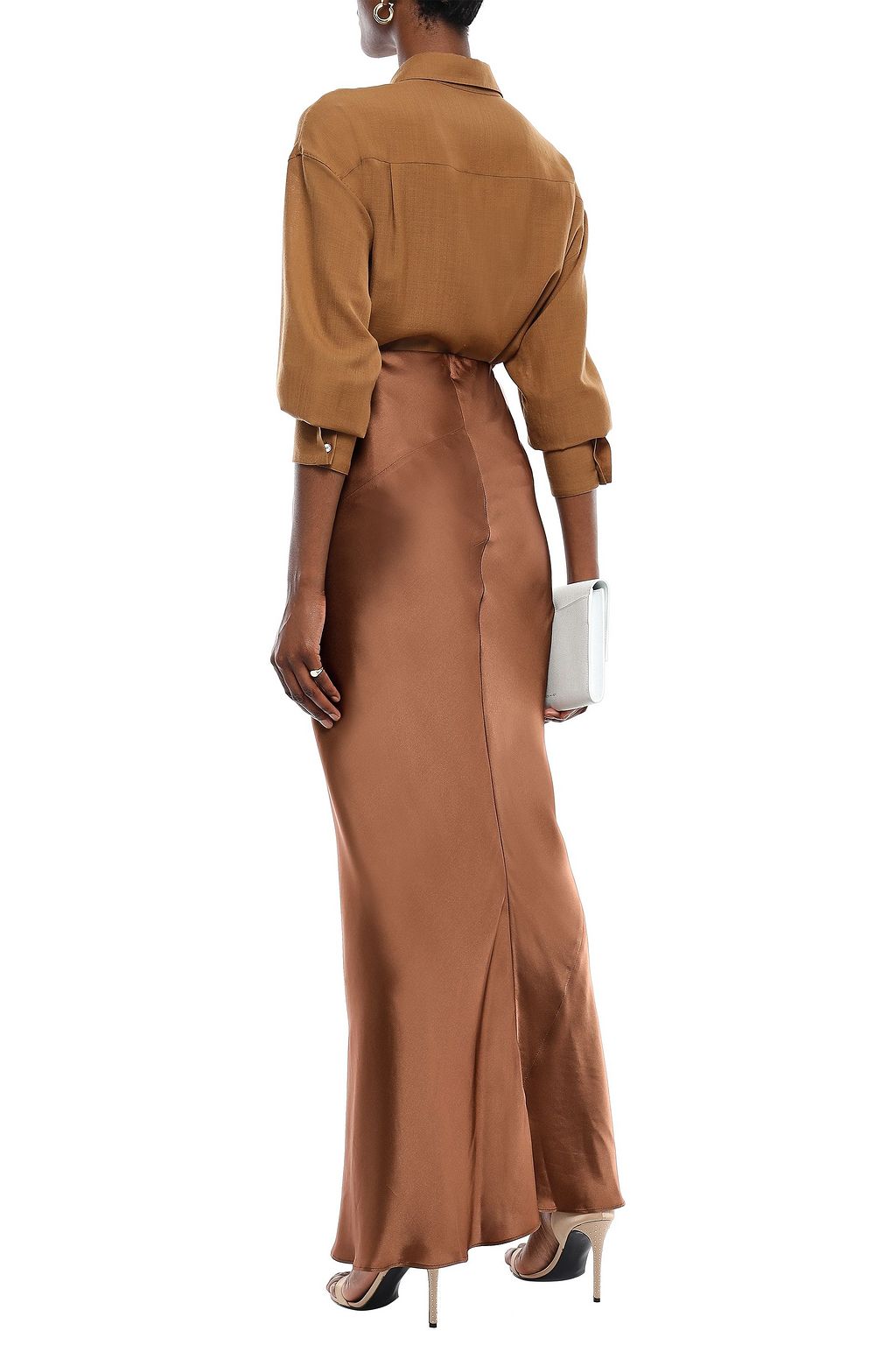 BRUNELLO CUCINELLI Satin maxi skirt
