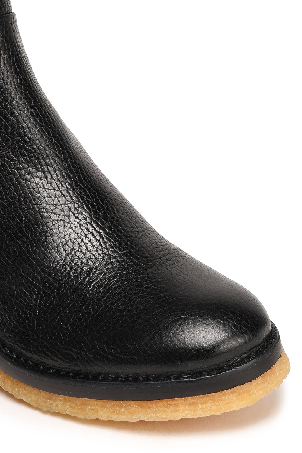 TORY BURCH Pebbled-leather ankle boots